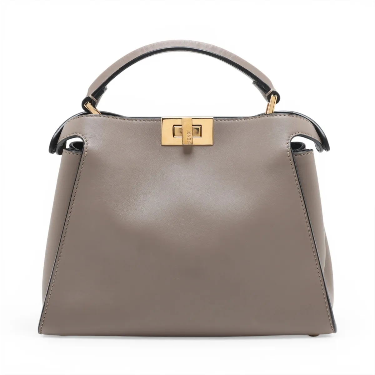 Peekaboo Essentially Leather 2-Way Handbag, Gray, 8BN302 — view 2