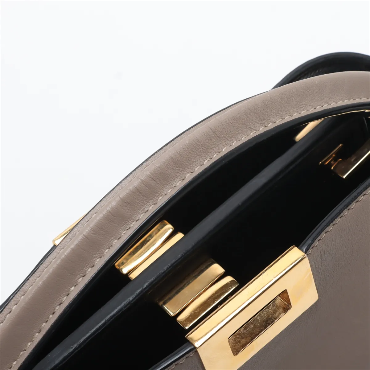Peekaboo Essentially Leather 2-Way Handbag, Gray, 8BN302 — view 12