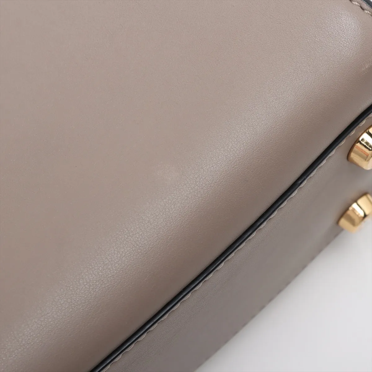 Peekaboo Essentially Leather 2-Way Handbag, Gray, 8BN302 — view 13
