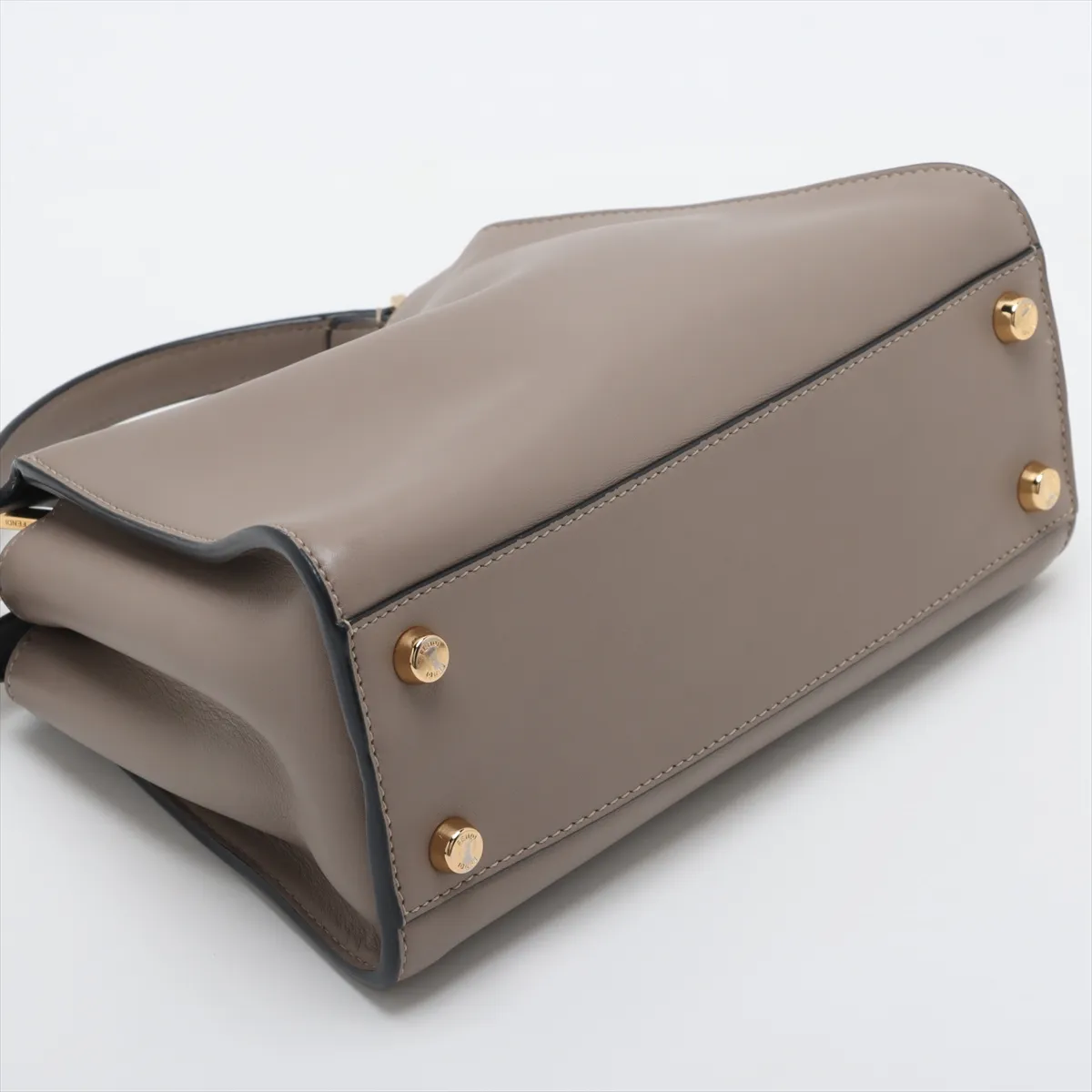 Peekaboo Essentially Leather 2-Way Handbag, Gray, 8BN302 — view 4