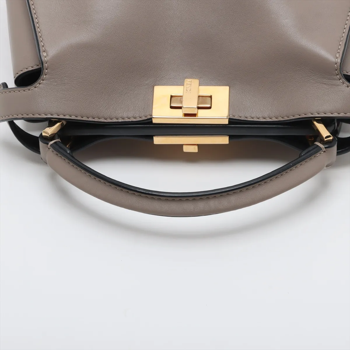 Peekaboo Essentially Leather 2-Way Handbag, Gray, 8BN302 — view 5