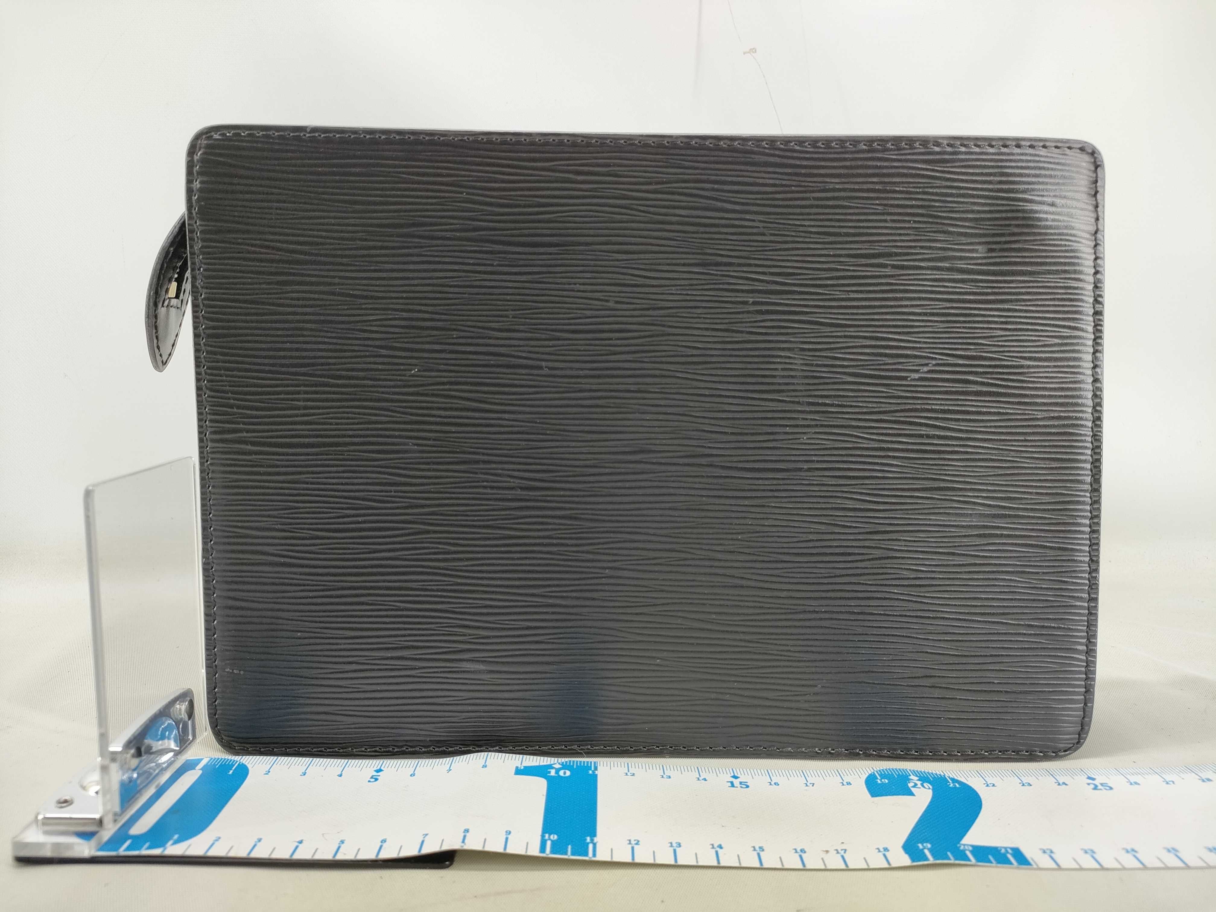 Epi Leather Clutch Bag, Black, Second Bag — view 2