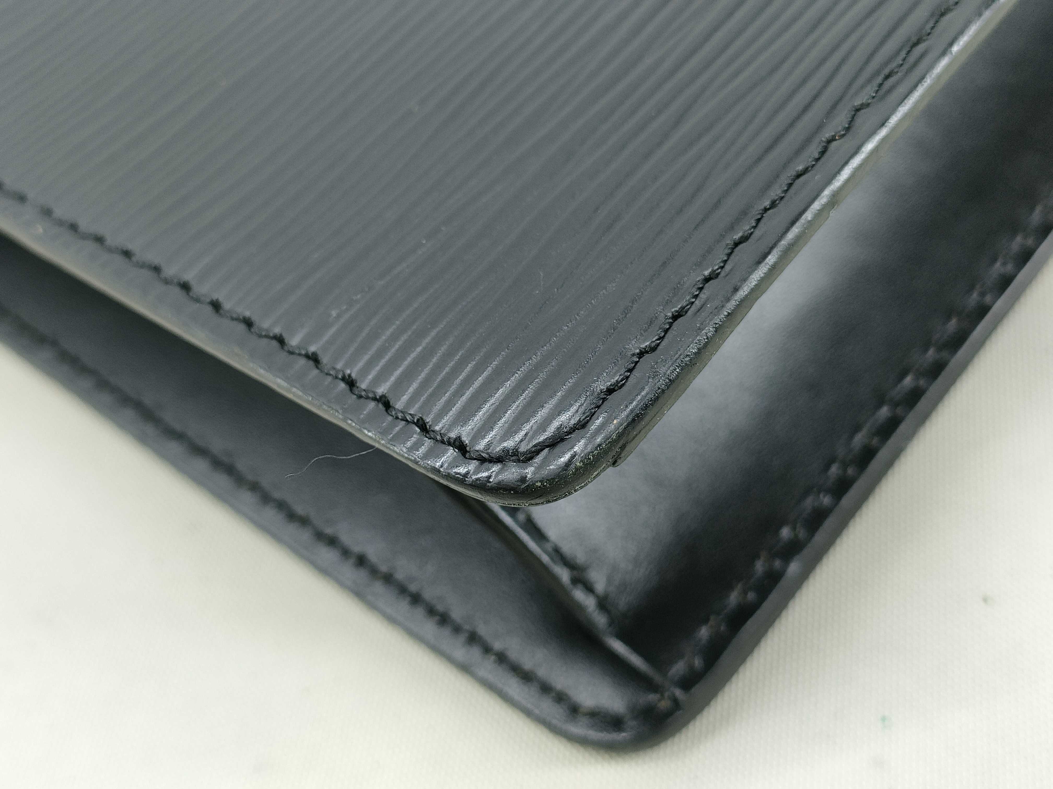 Epi Leather Clutch Bag, Black, Second Bag — view 4