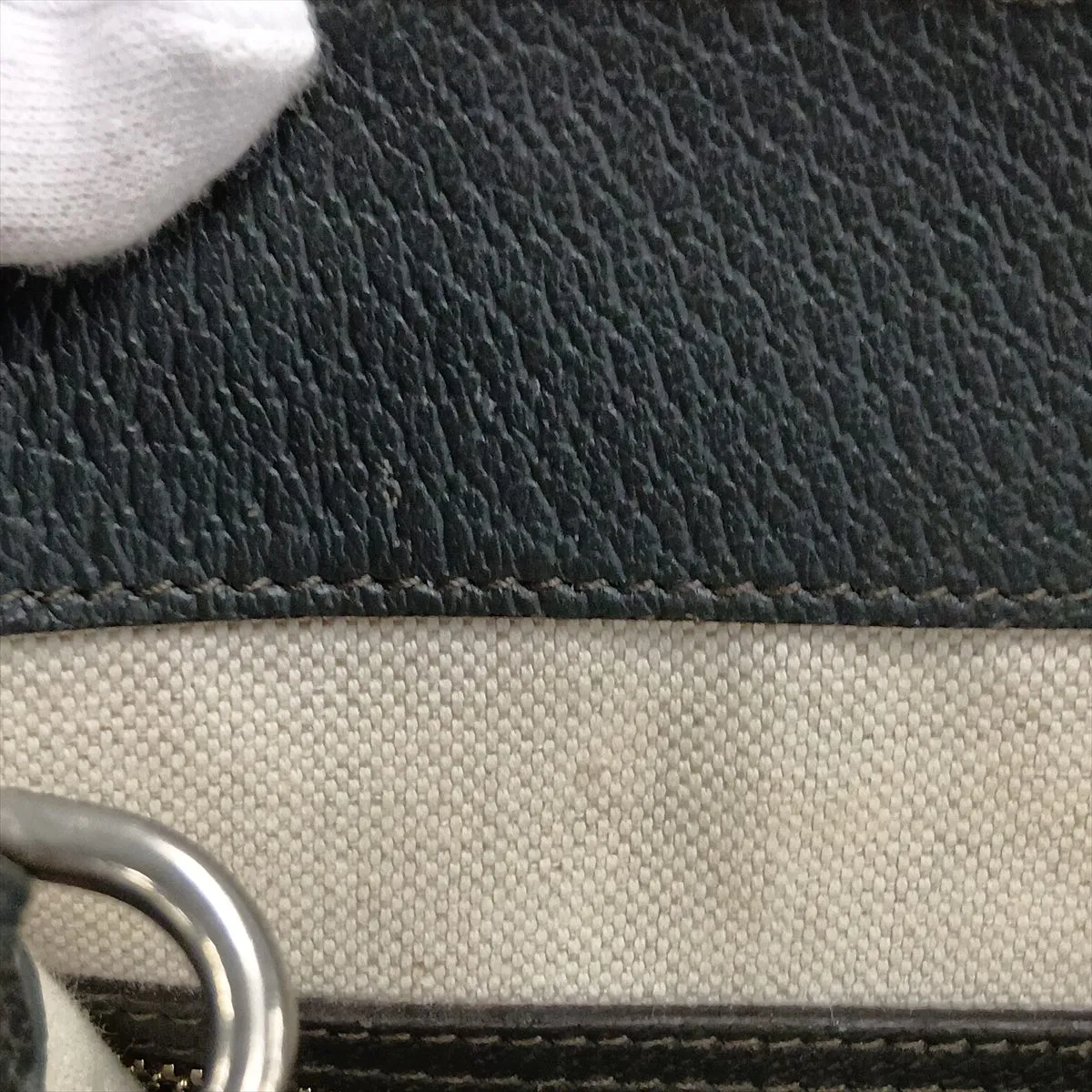 GG Supreme 731793 PVC x Leather 2-Way Tote Bag, Gray — view 15