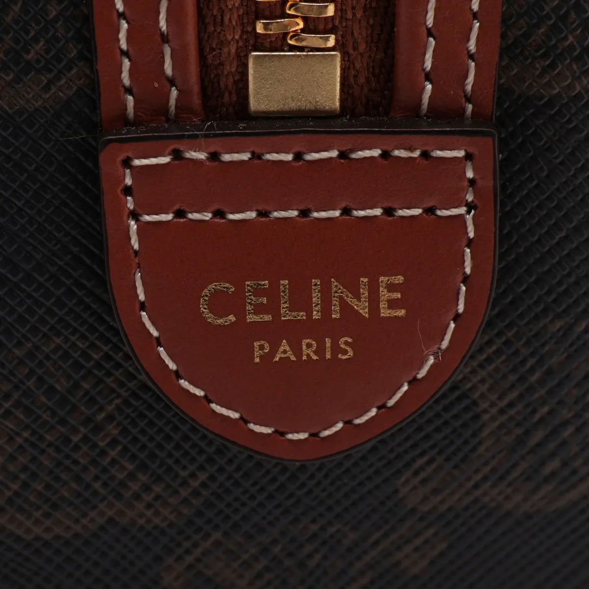 Cuir Triomphe Small Boston PVC x Leather 2-Way Handbag Brown — view 10