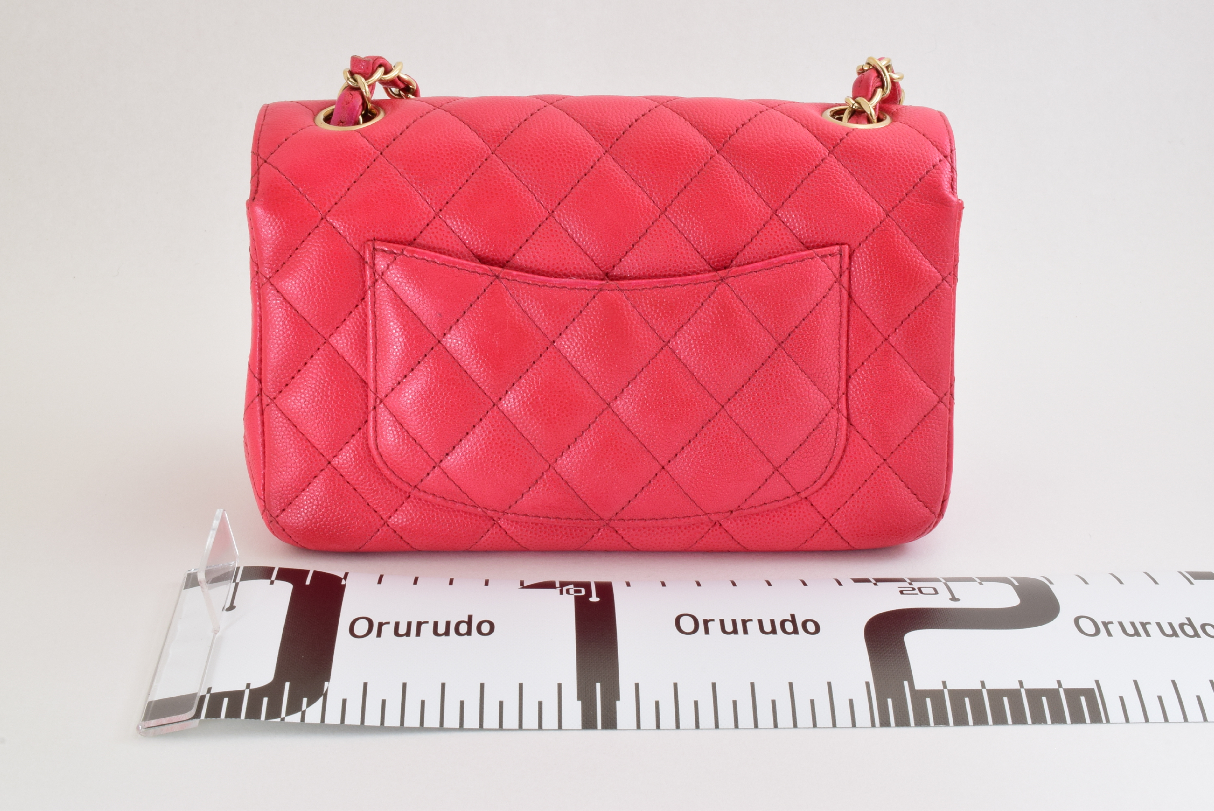 Matelassé Mini Caviar Skin Chain Shoulder Bag — view 2