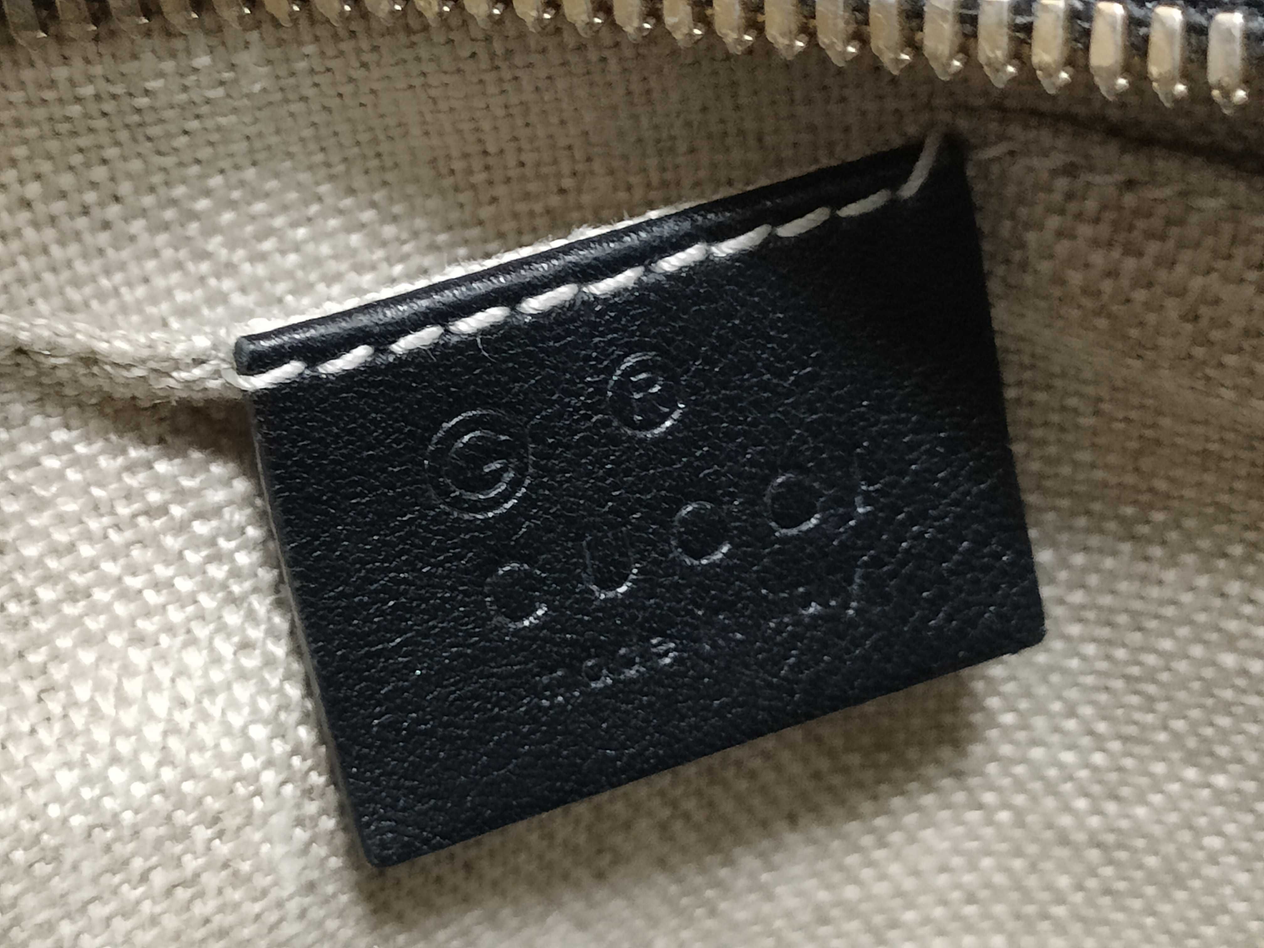 Microguccissima Leather Shoulder Bag, Black, 449413 (Outlet) — view 12