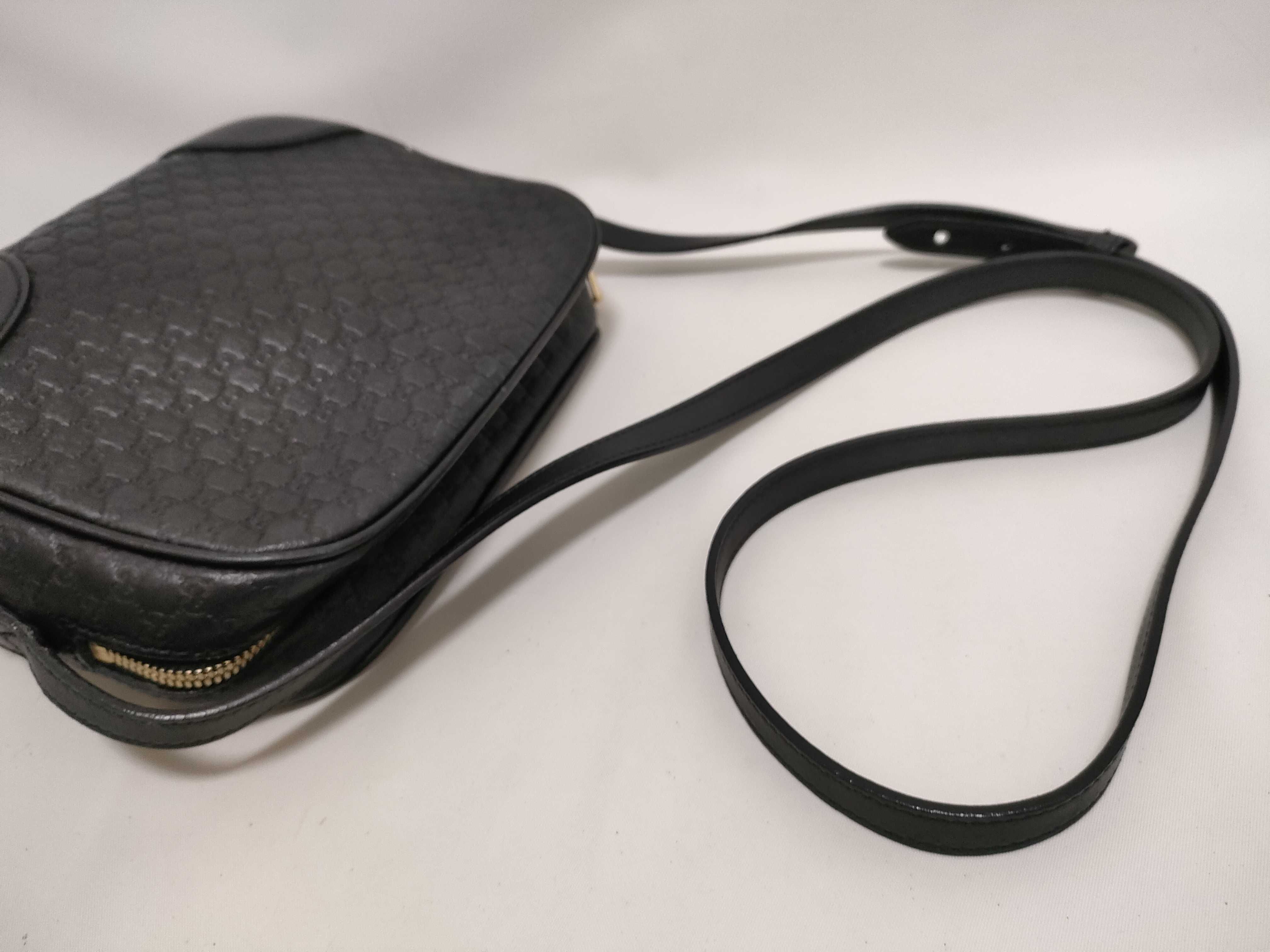 Microguccissima Leather Shoulder Bag, Black, 449413 (Outlet) — view 3