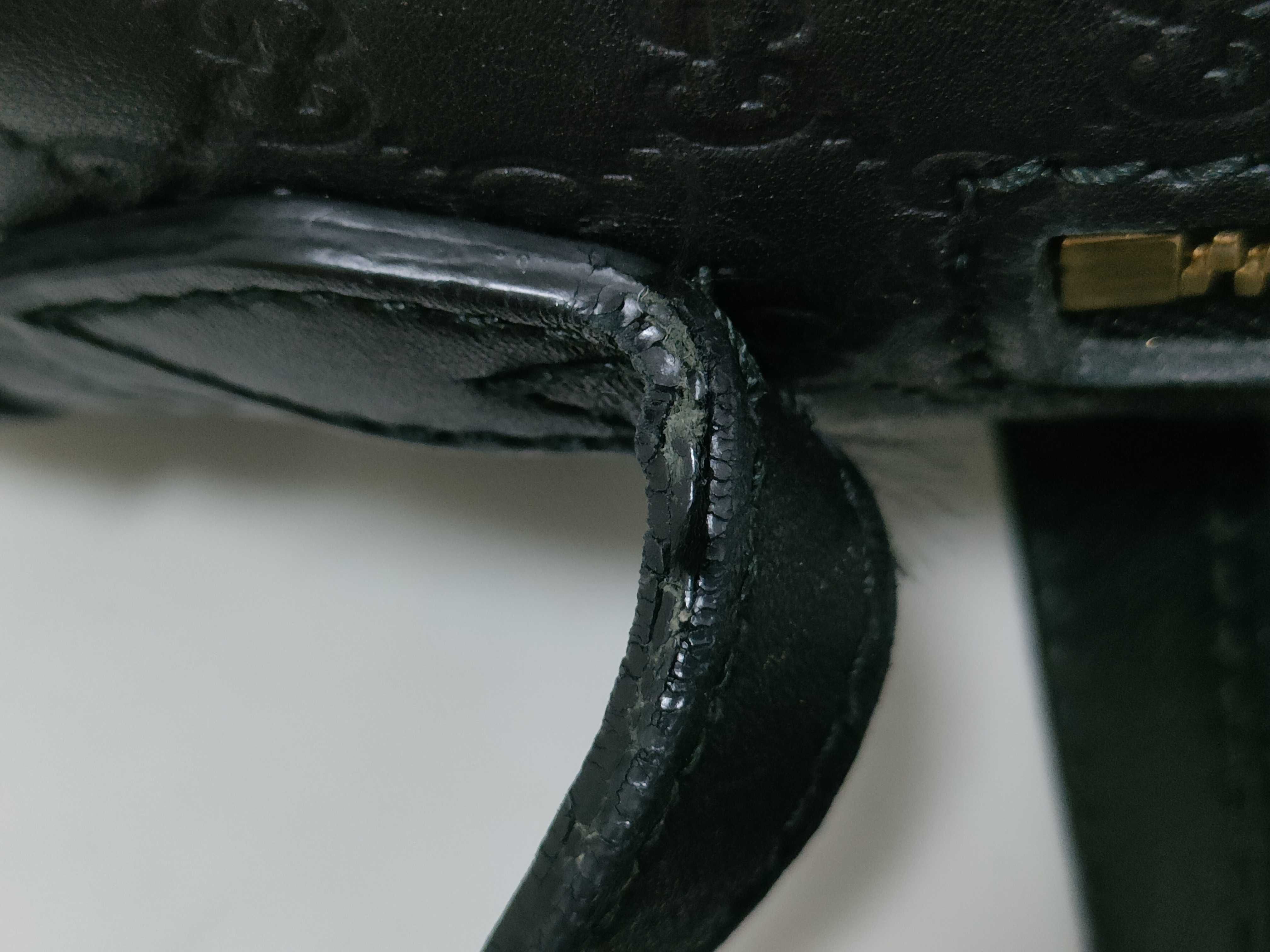 Microguccissima Leather Shoulder Bag, Black, 449413 (Outlet) — view 5