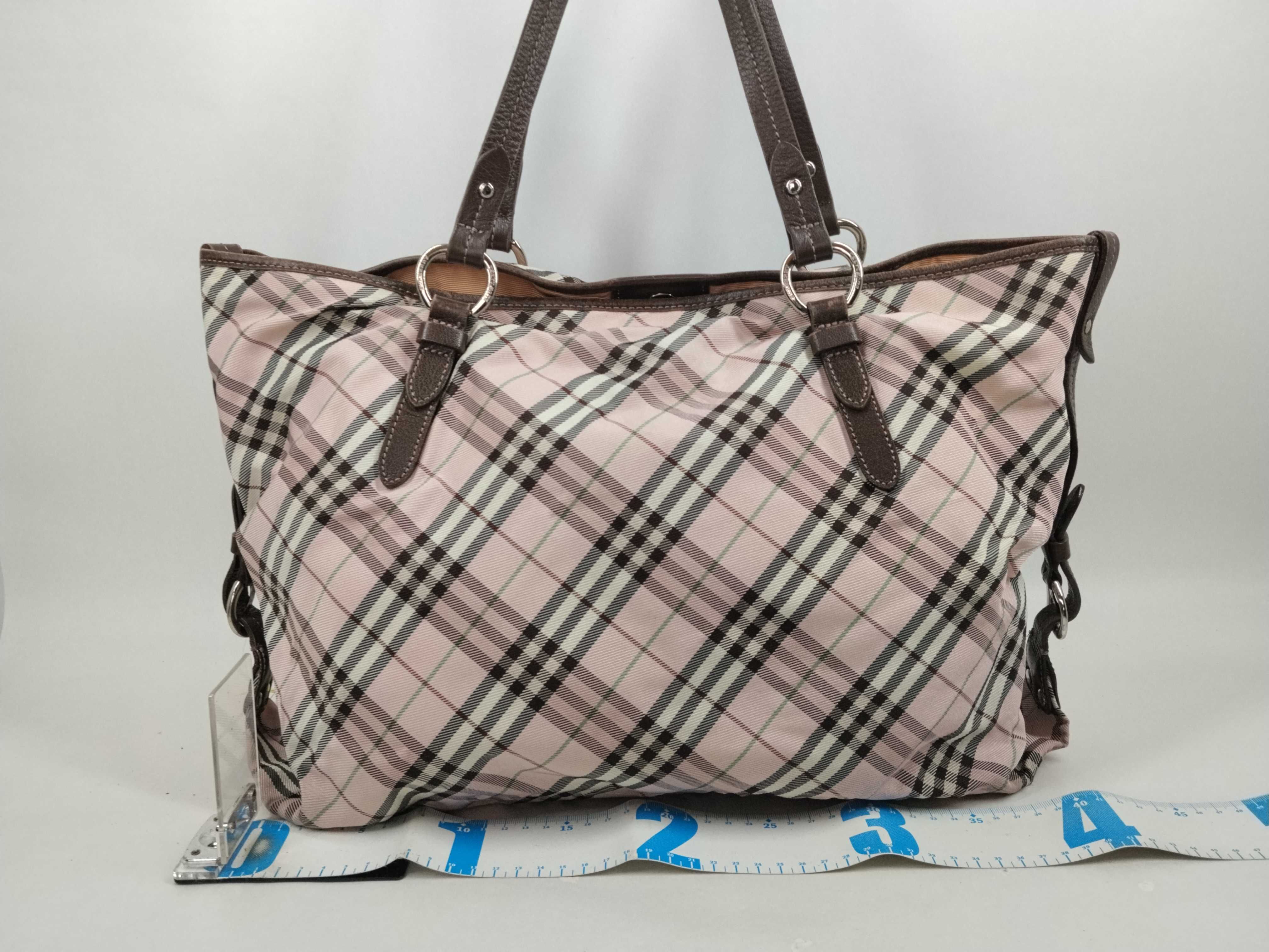 Blue Label Pink Check Tote Bag — view 2