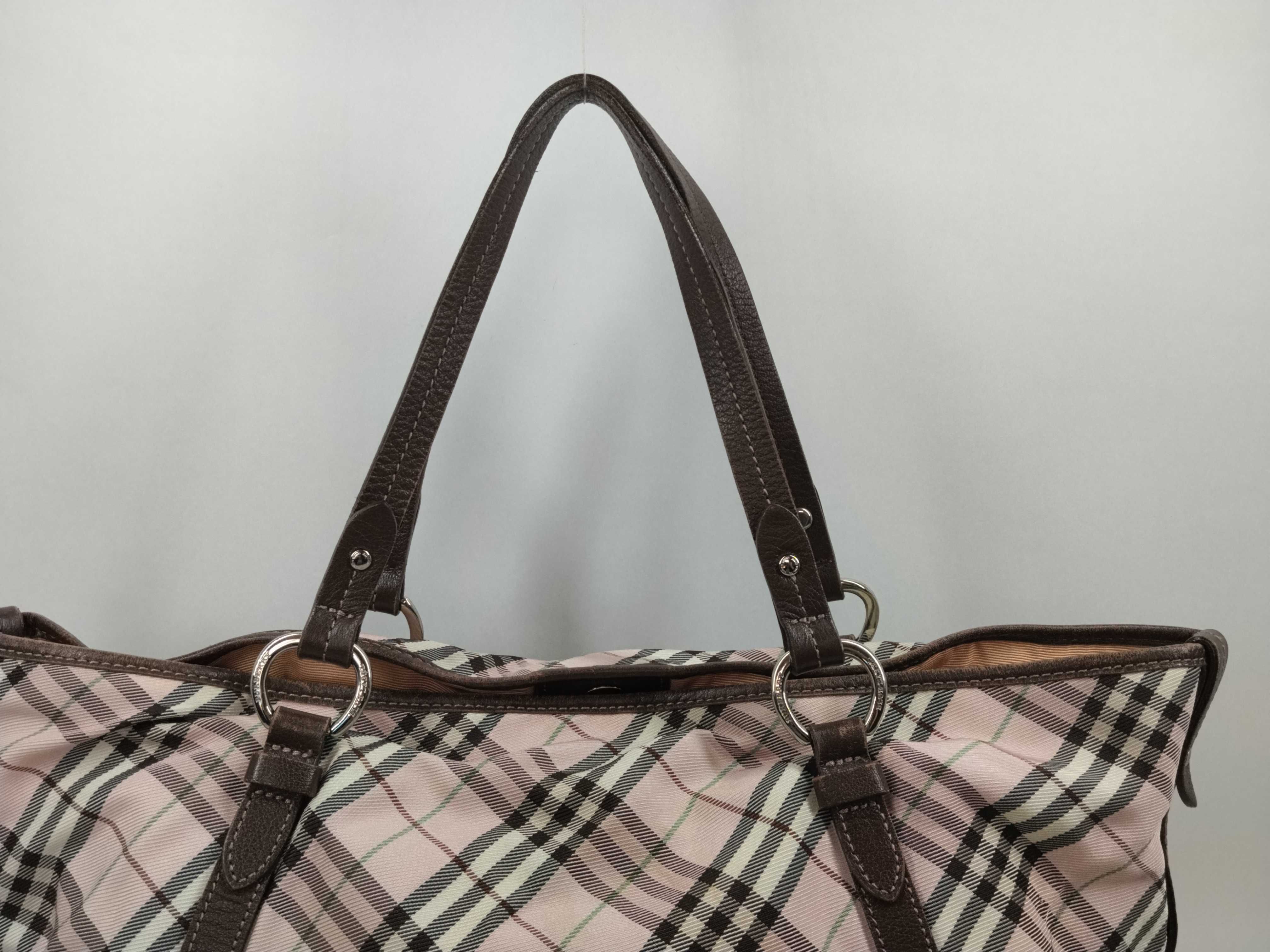 Blue Label Pink Check Tote Bag — view 4