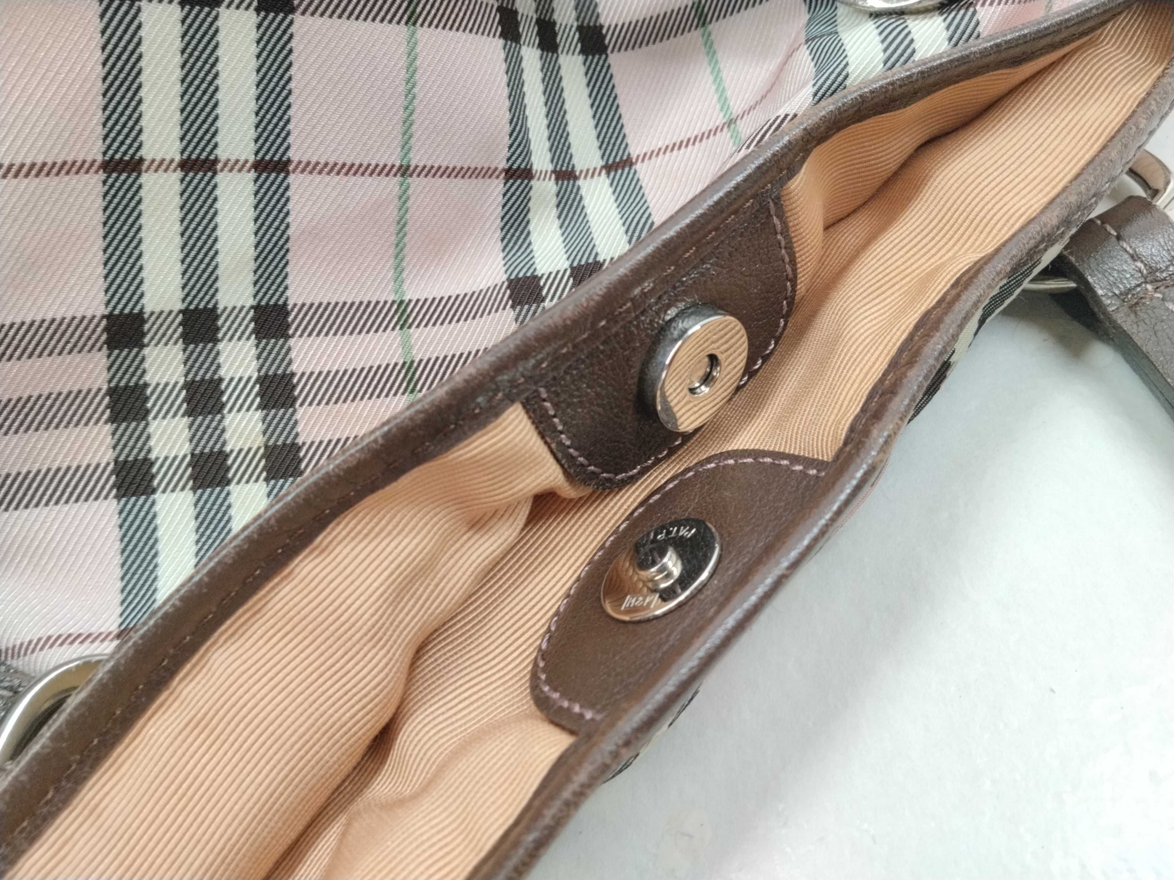 Blue Label Pink Check Tote Bag — view 9