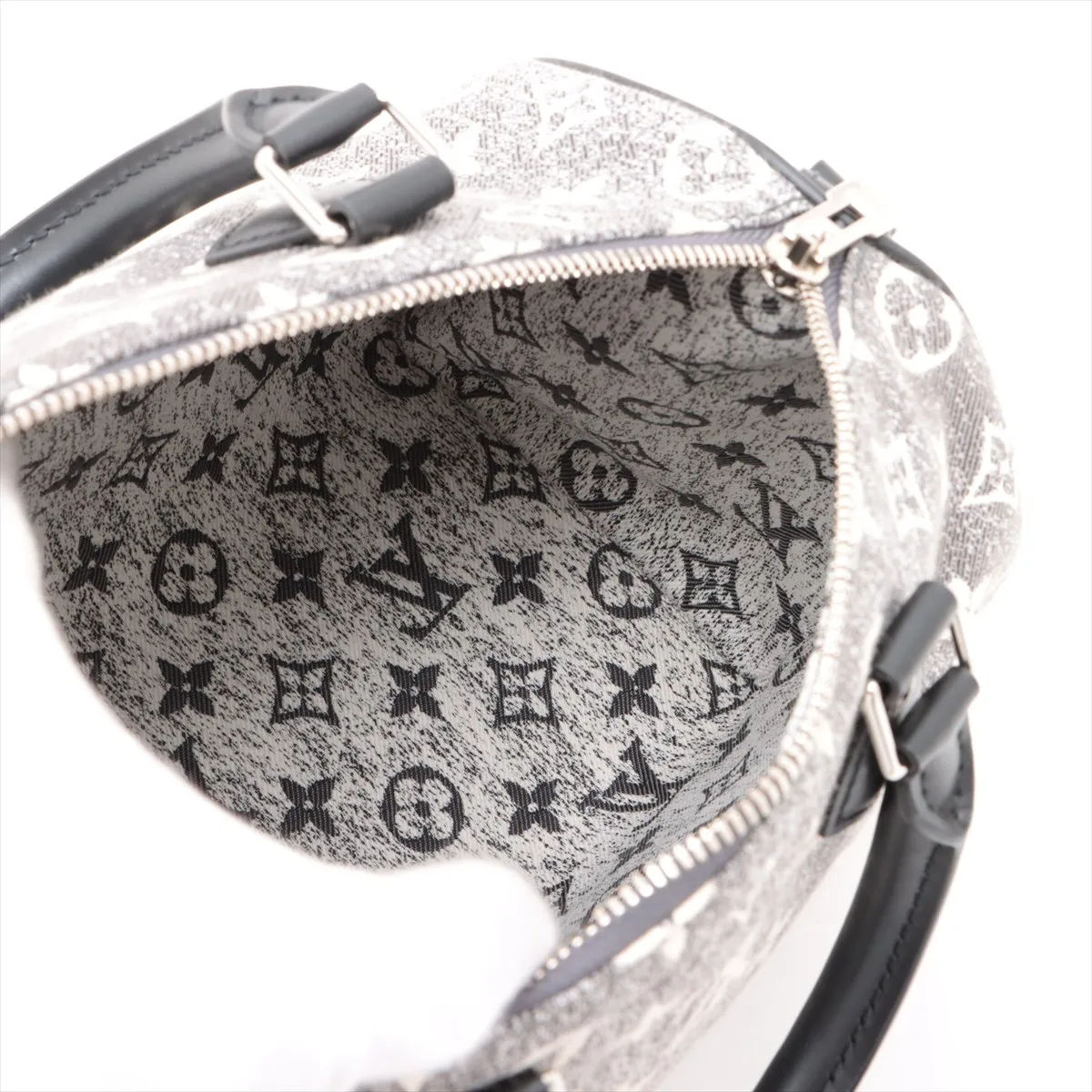 Monogram Jacquard Speedy Bandouliere 25 M21464 Gray RFID Reactive — view 9