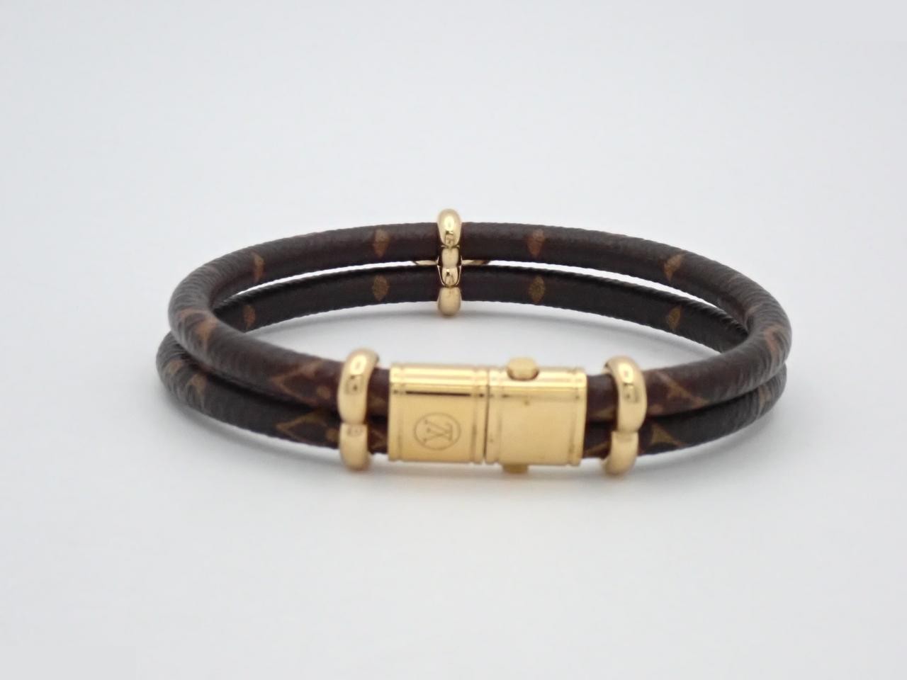 Keep It Twice LV Logo Padlock Bracelet — view 2