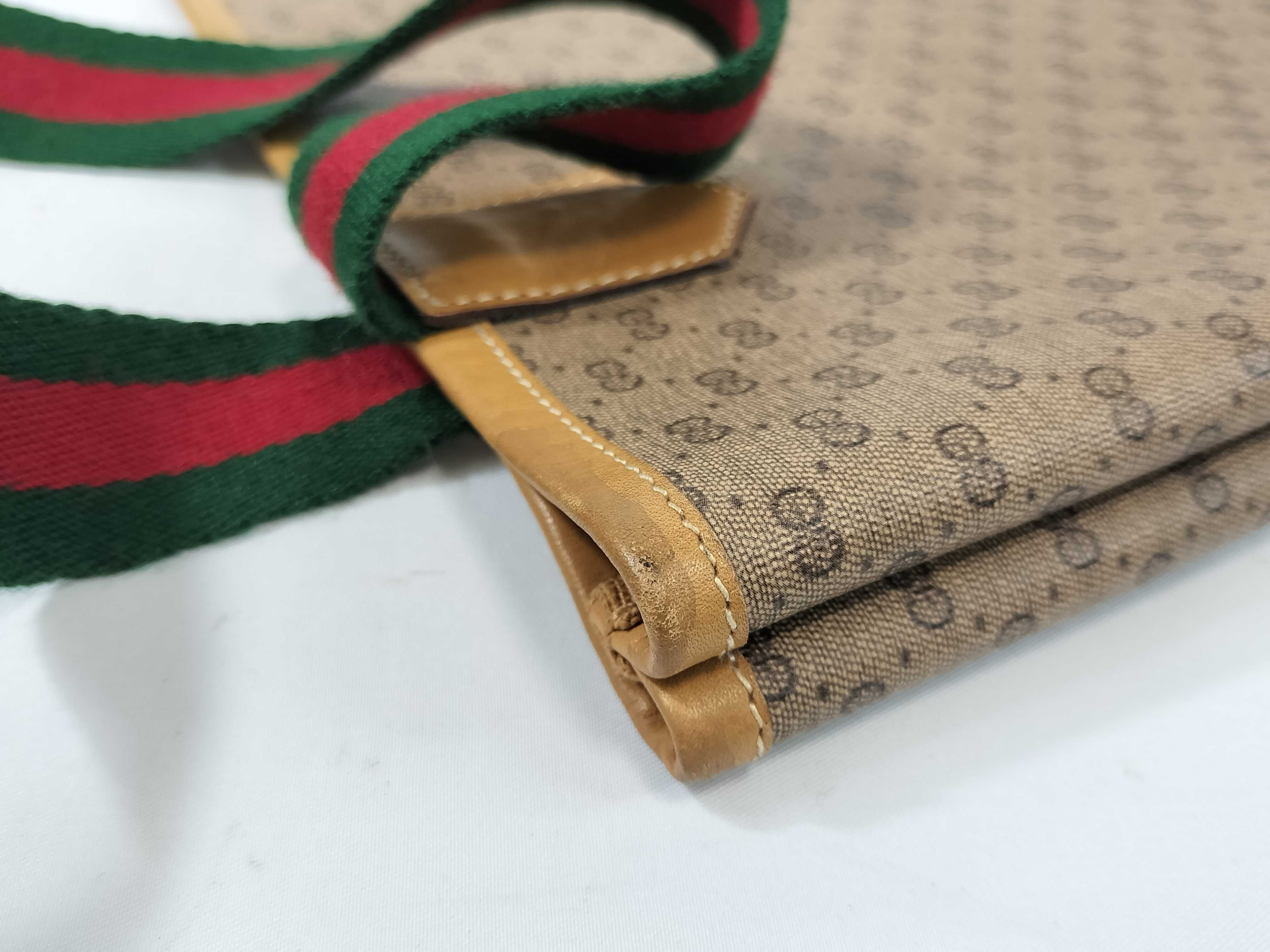 OLD Gucci Micro GG Leather Pocket Tote Bag — view 13