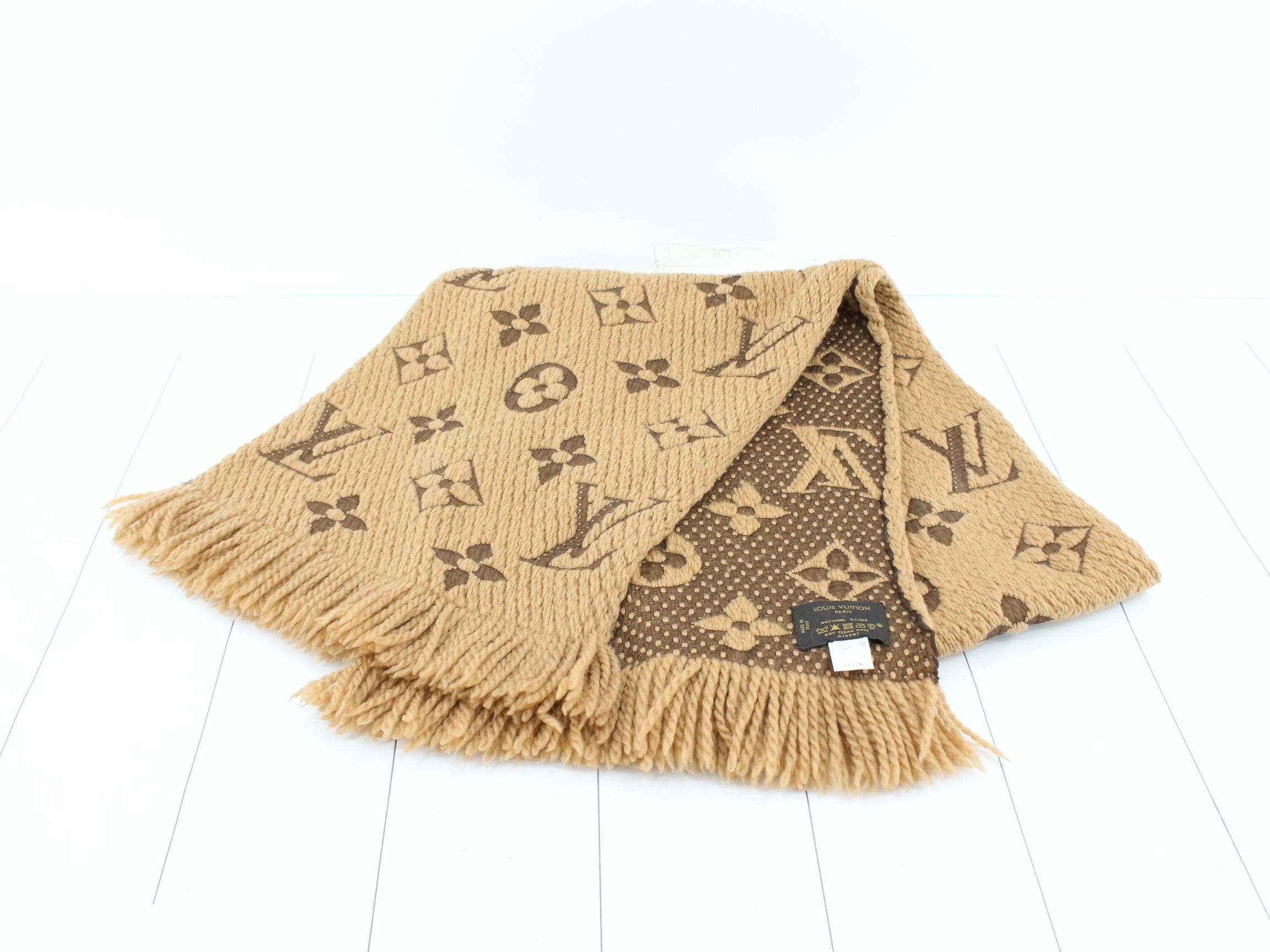Logo Mania Long Scarf, Brown, with domestic tag. — view 2