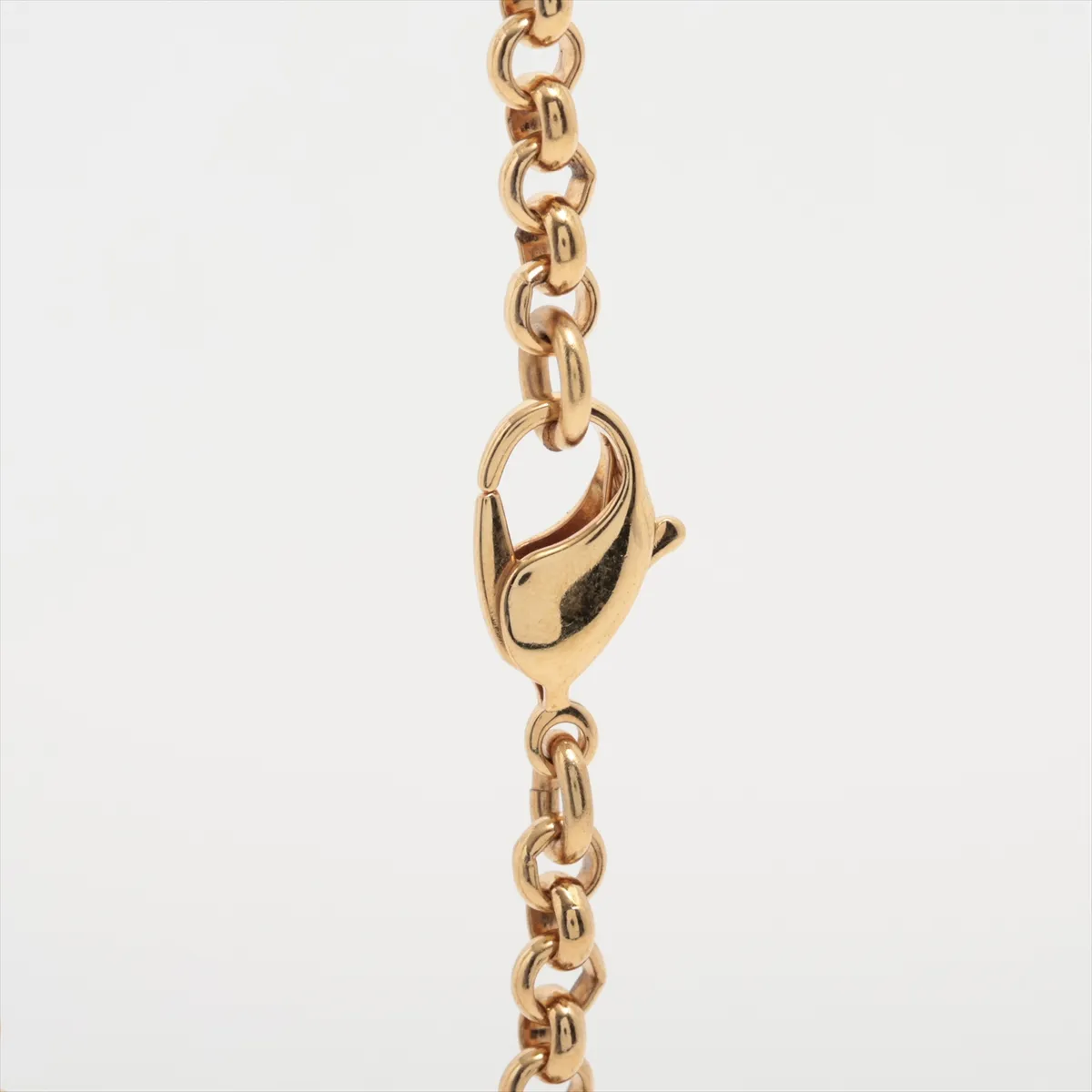 logo necklace GP x rhinestone gold dent — view 3