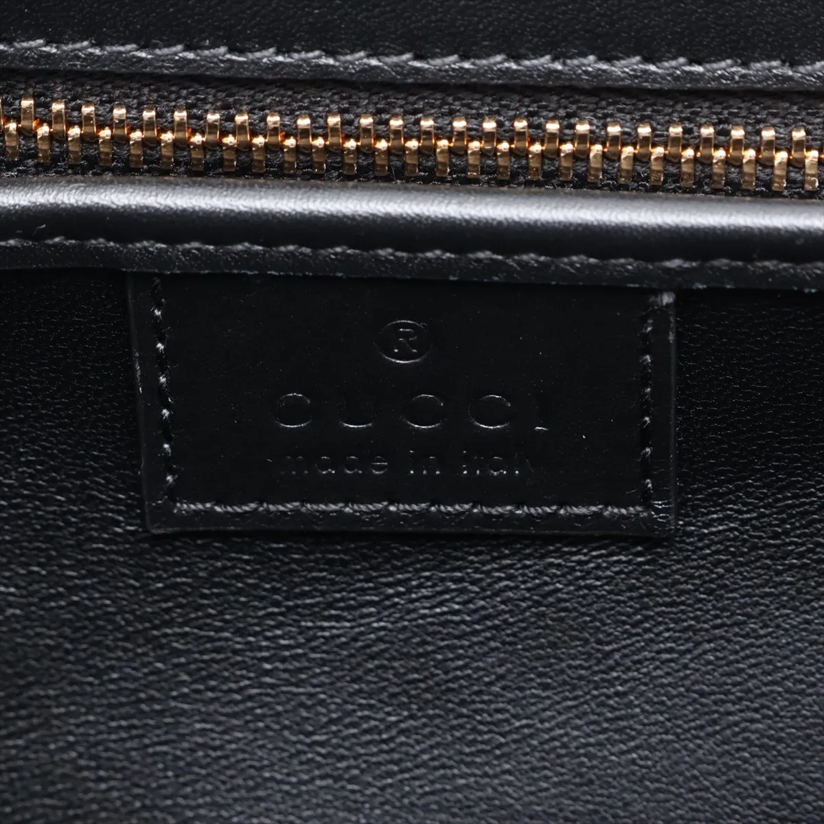 Bamboo Leather 2-Way Handbag, Black, 827815, with Mirror — view 11