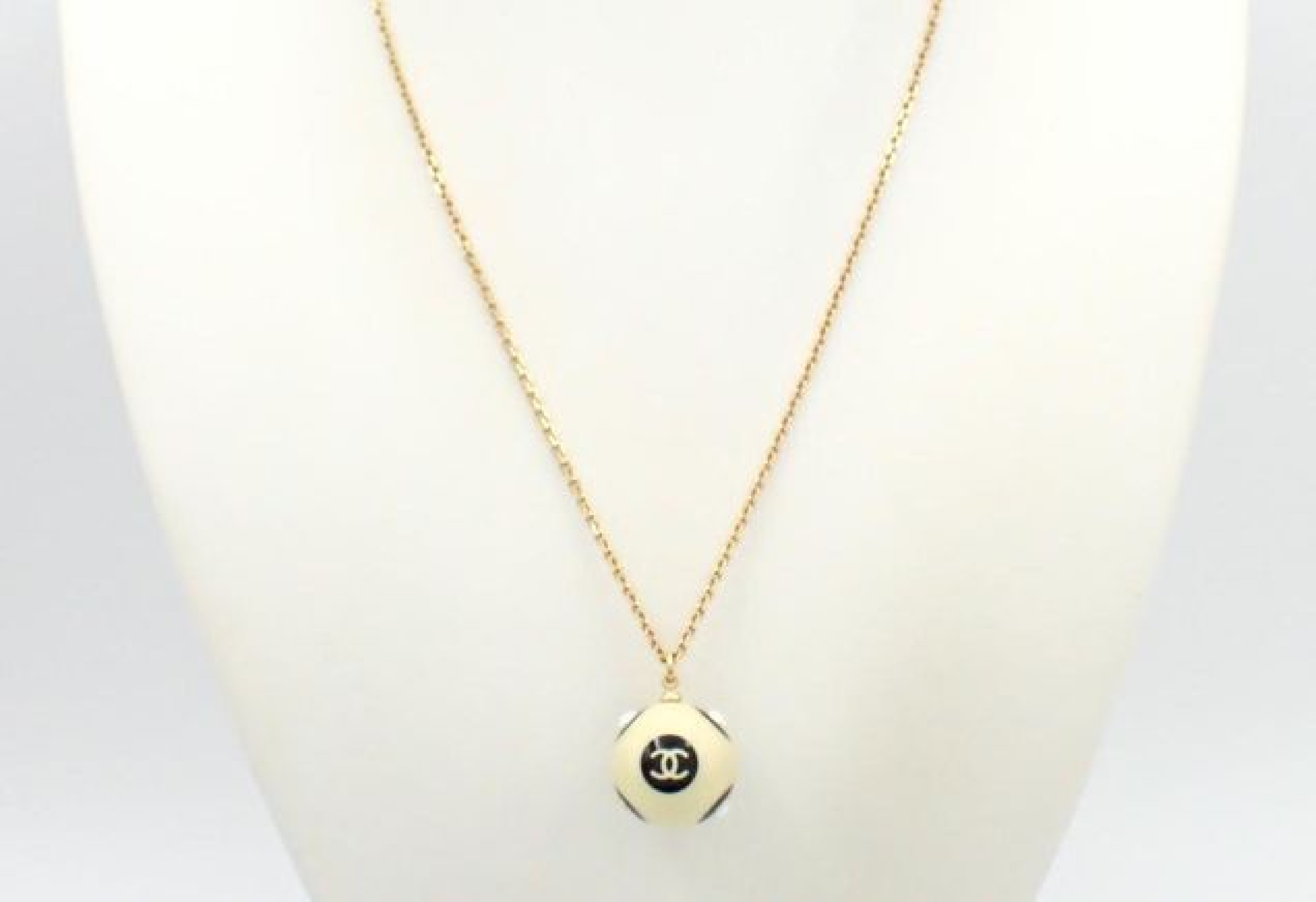 Coco Mark Necklace with small bumps, chain approximately 47cm long. — view 3