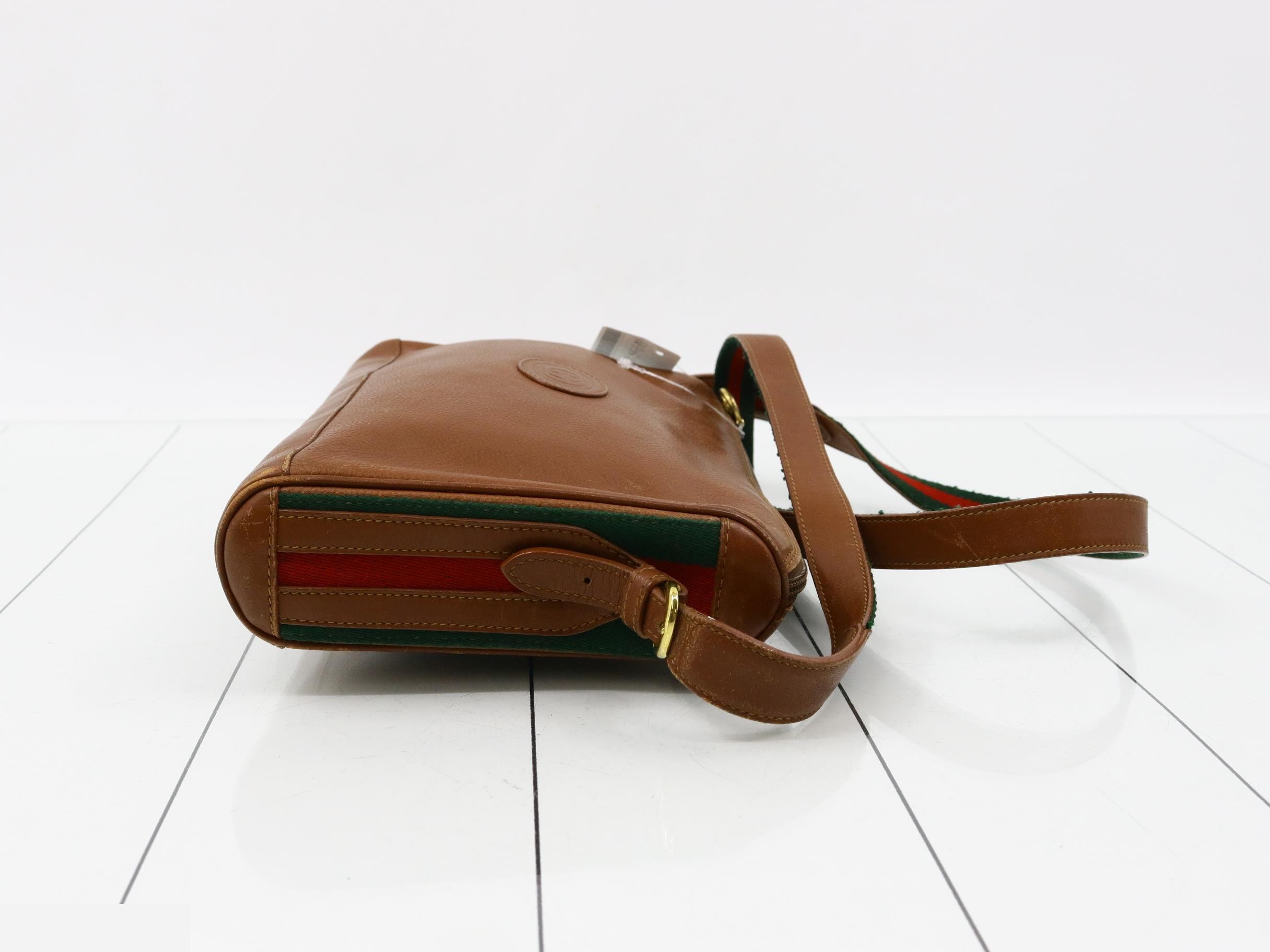 Old Gucci Sherry Line Leather Shoulder Bag — view 3