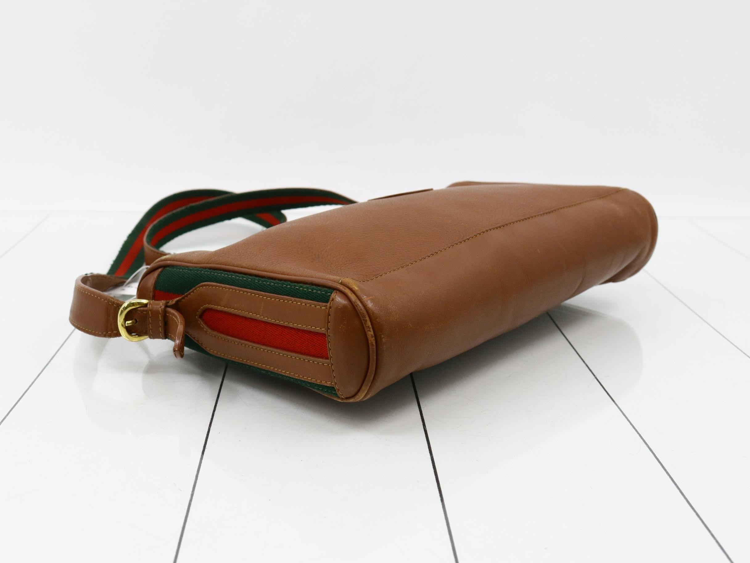 Old Gucci Sherry Line Leather Shoulder Bag — view 5