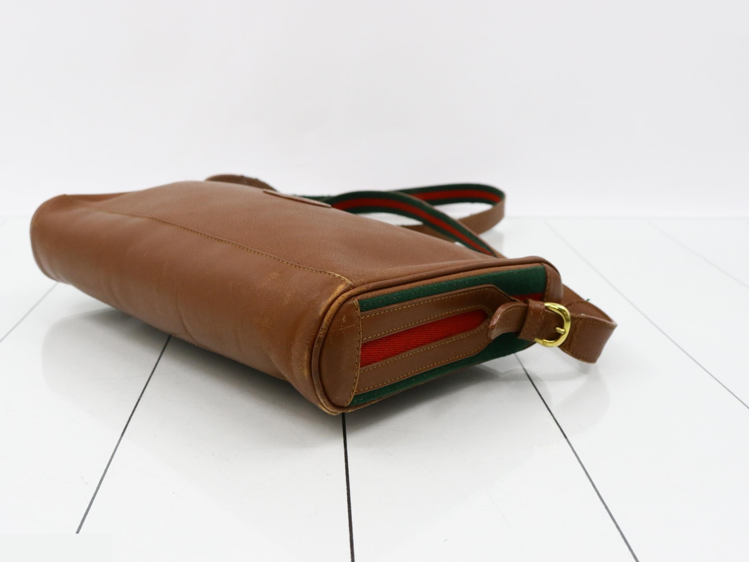 Old Gucci Sherry Line Leather Shoulder Bag — view 6