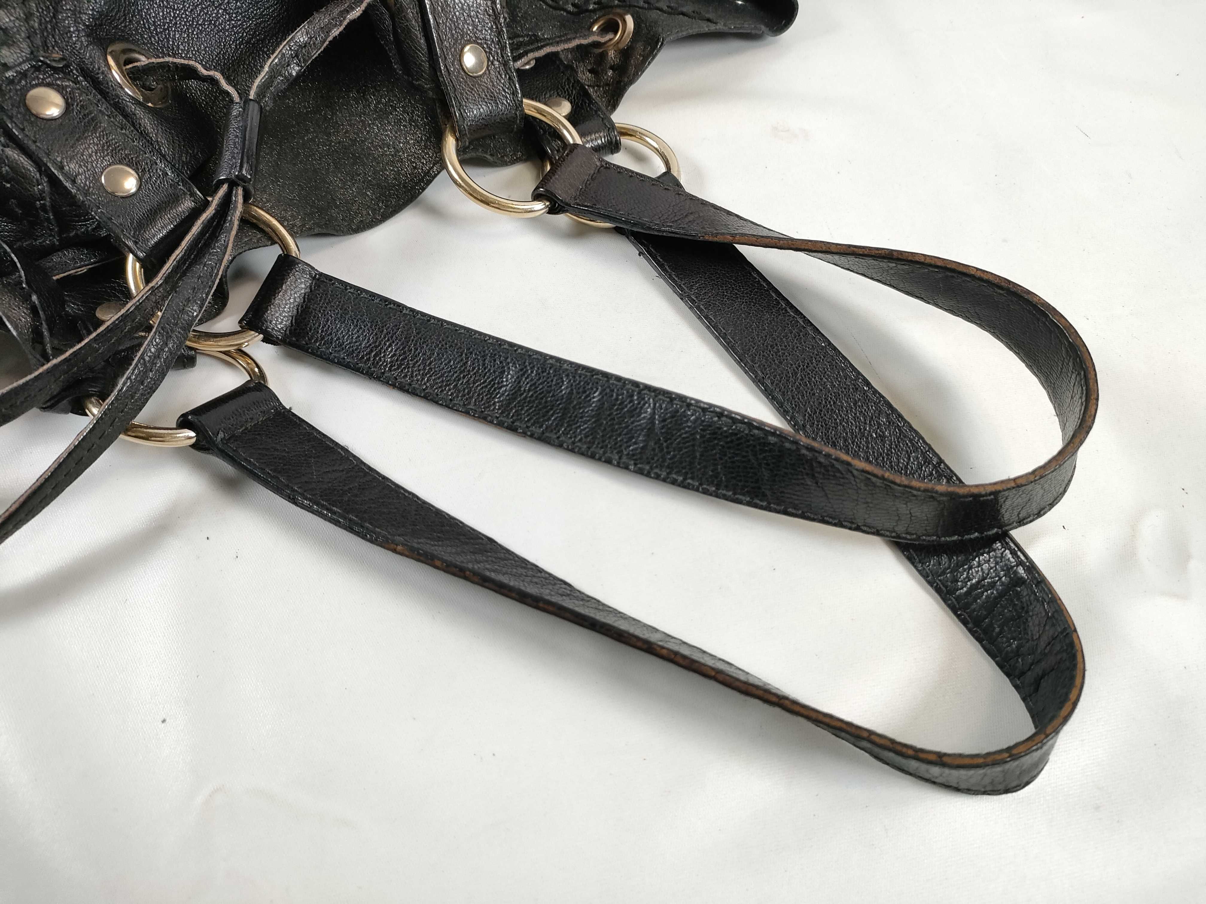 handbag, leather, black tote bag — view 3