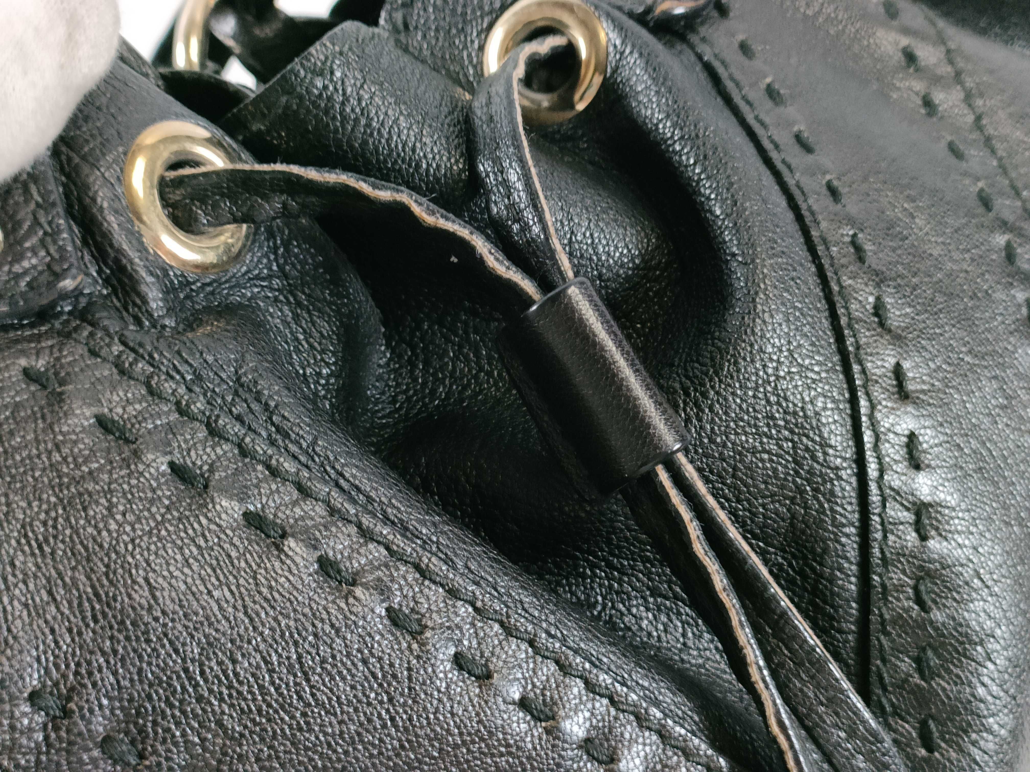 handbag, leather, black tote bag — view 8