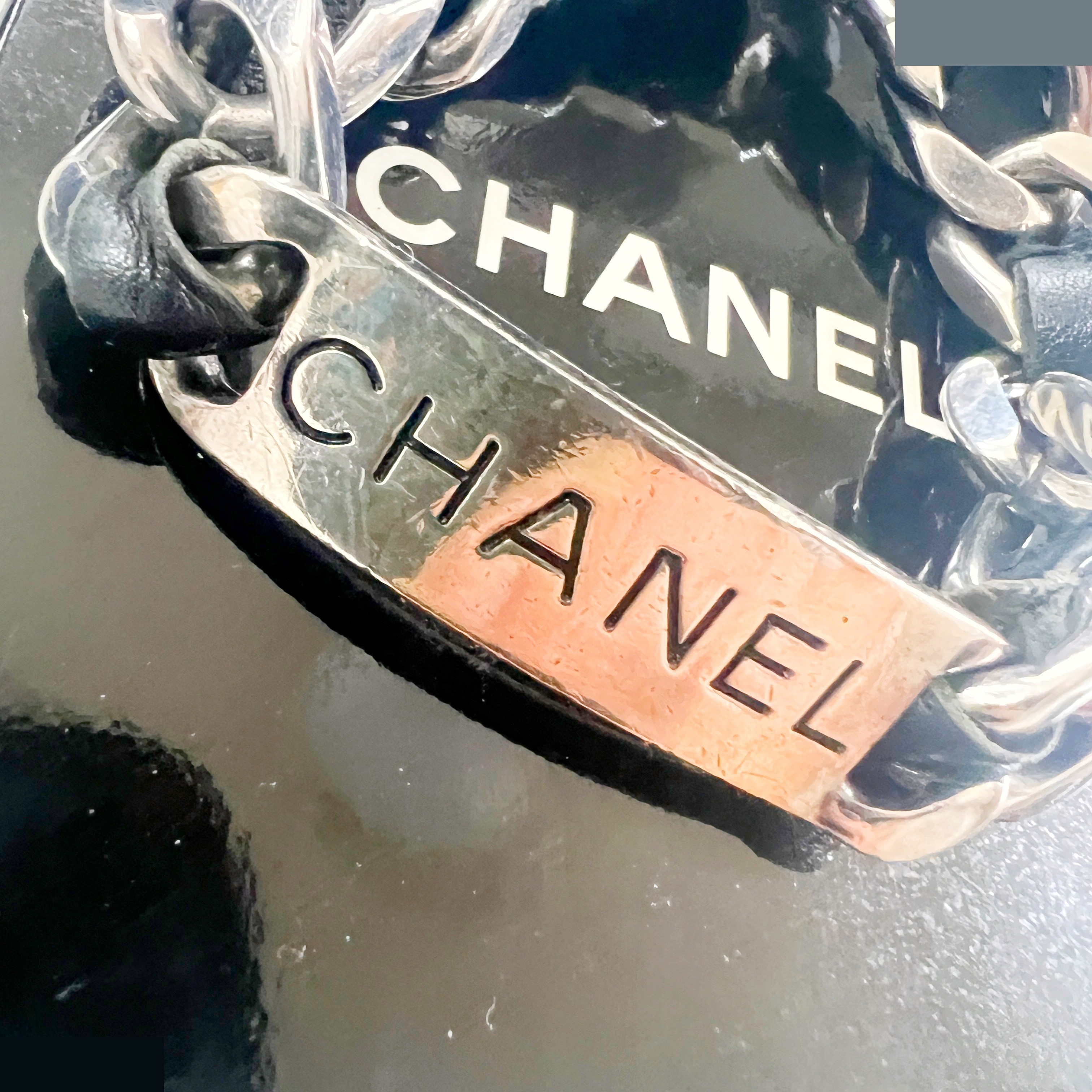 96P Logo Chain Quilted Leather Bracelet — view 3