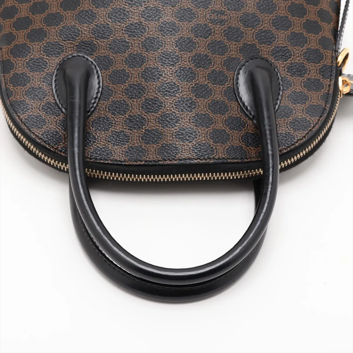 Macadam PVC x Leather 2-Way Handbag, Black x Brown — view 5