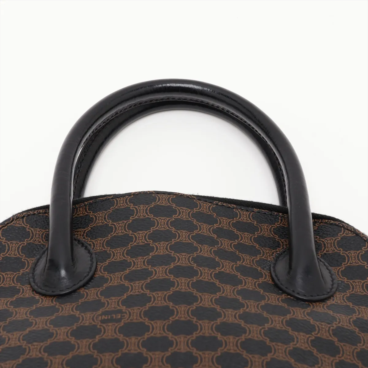 Macadam PVC x Leather 2-Way Handbag, Black x Brown — view 6