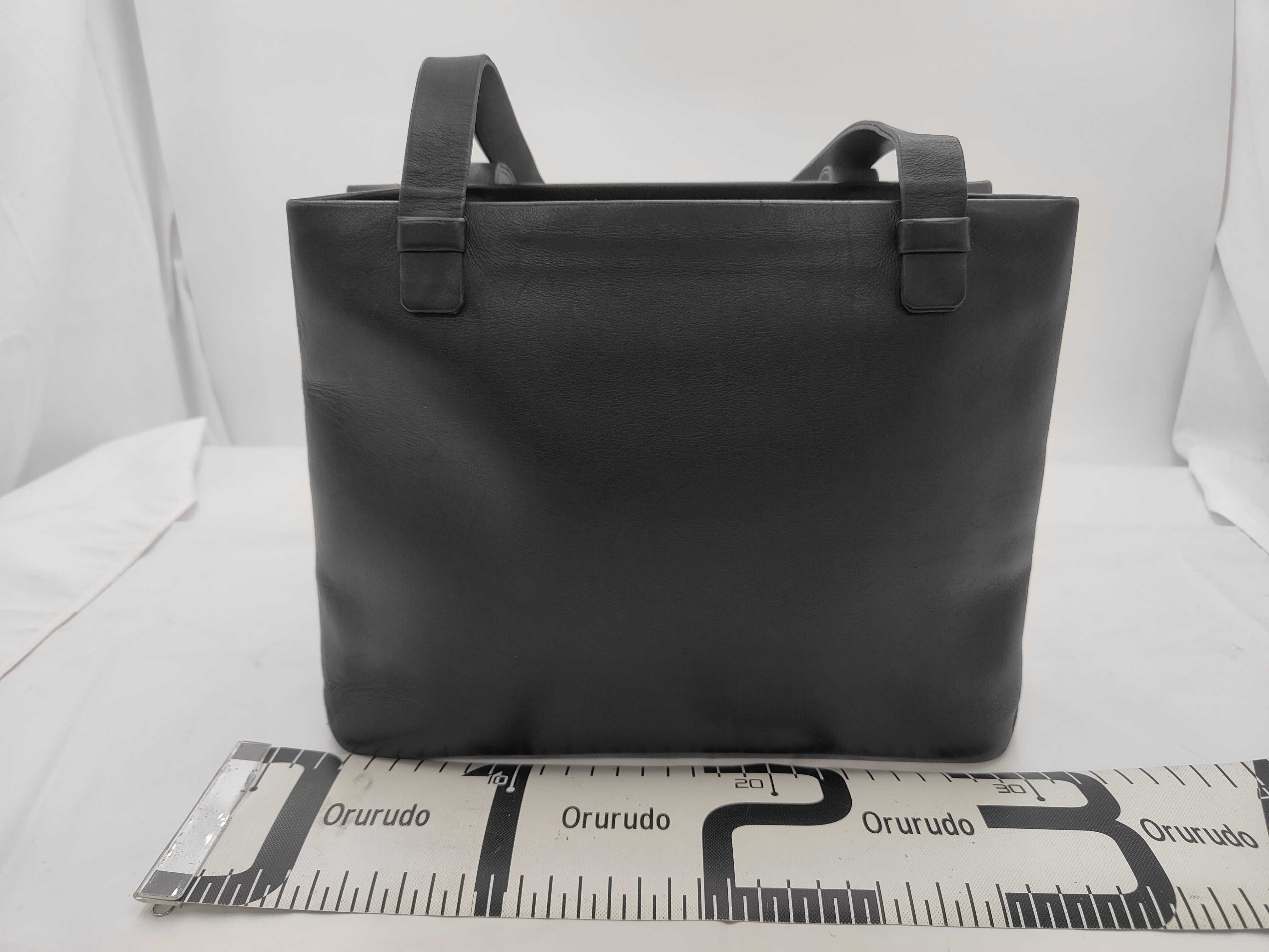 logo, 5-series leather tote bag — view 2