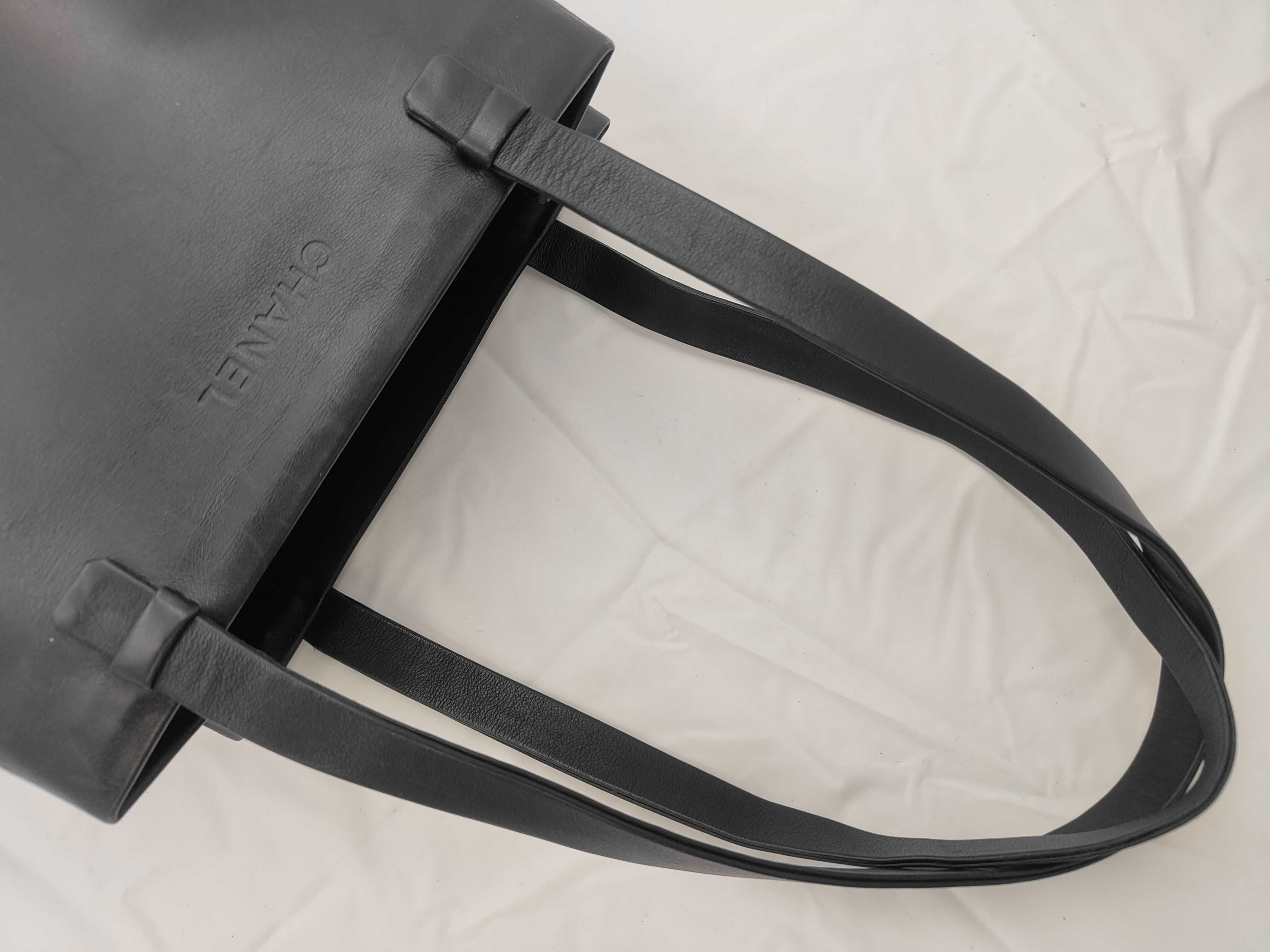 logo, 5-series leather tote bag — view 3