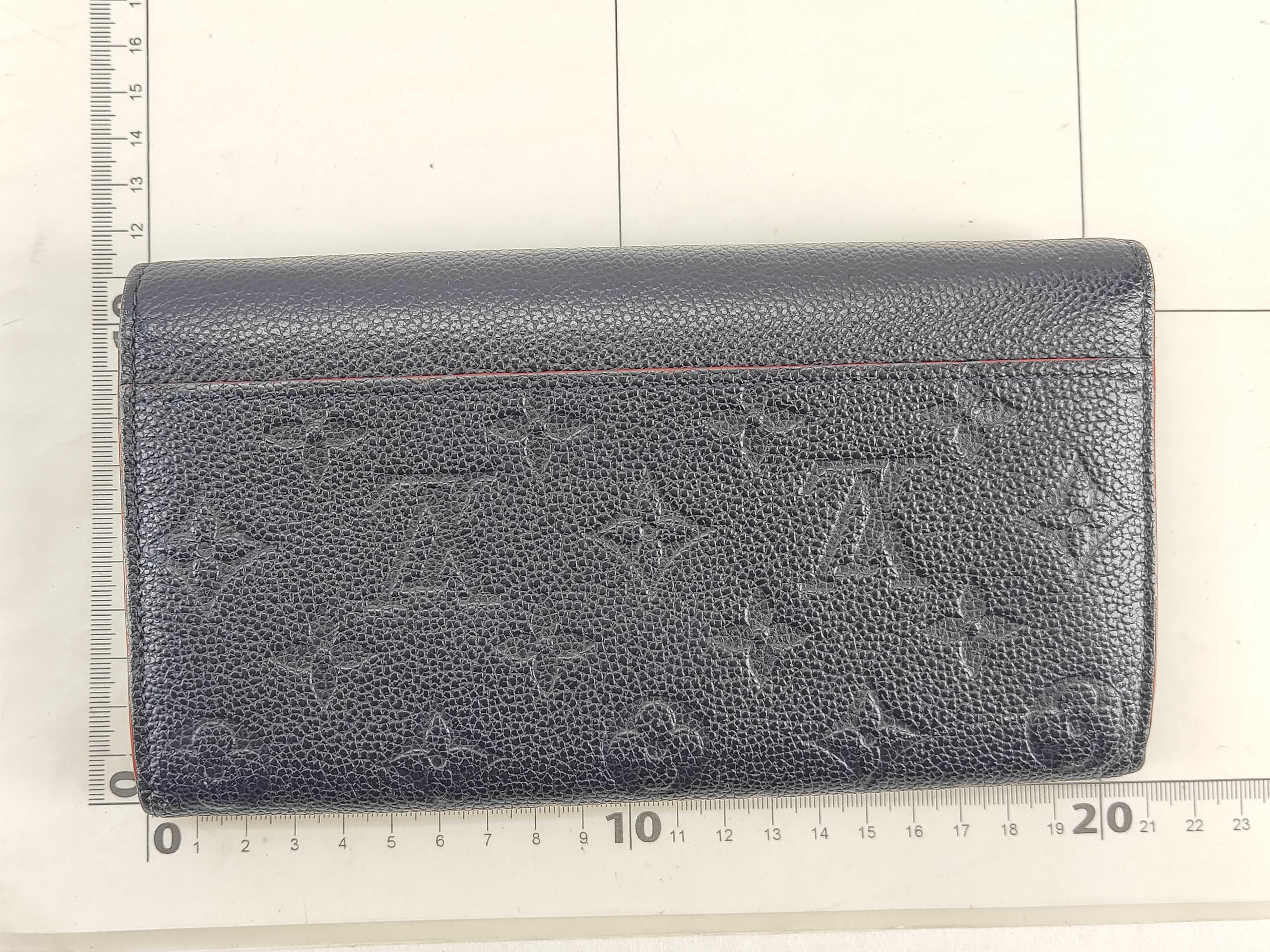 Monogram Empreinte Portefeuille Sarah Marine Rouge Wallet RFID Z10960 — view 2