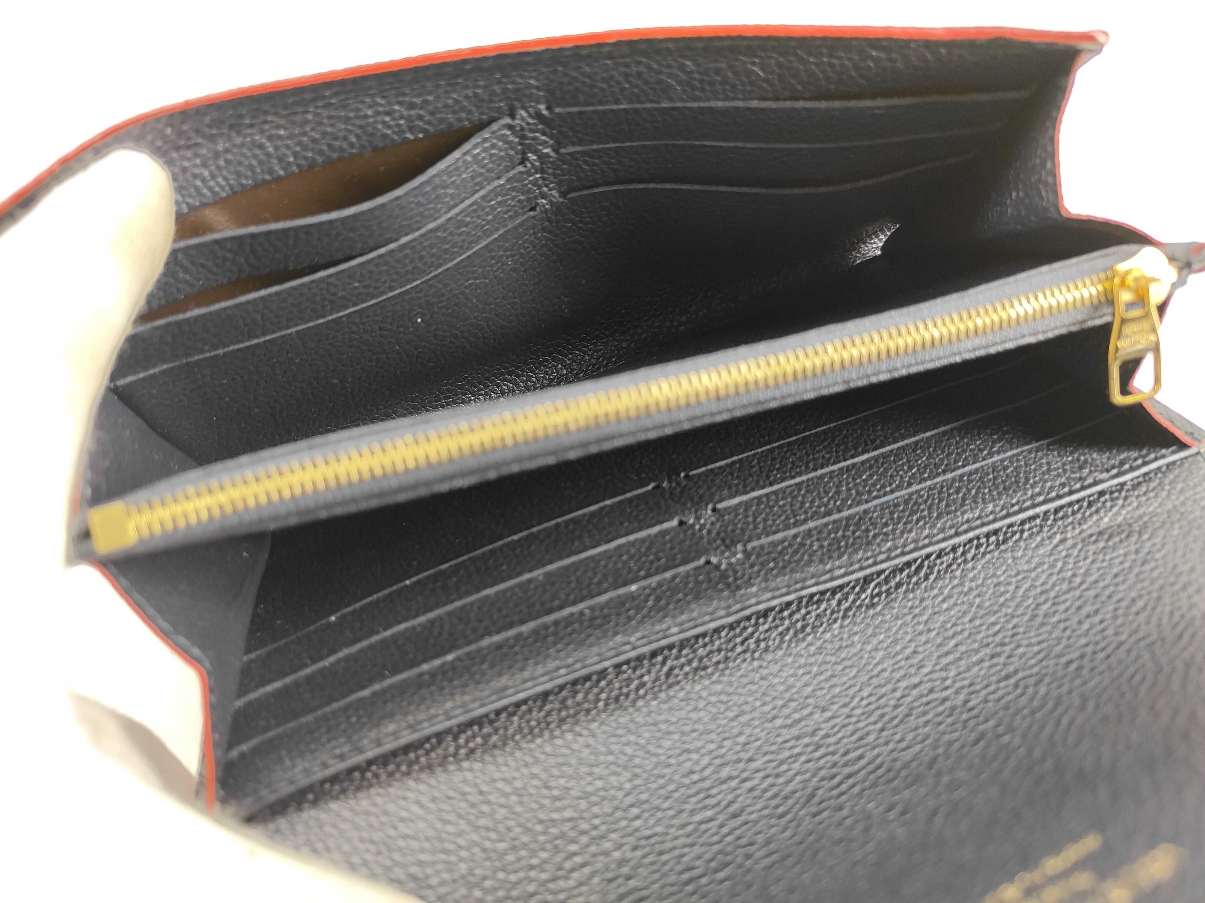 Monogram Empreinte Portefeuille Sarah Marine Rouge Wallet RFID Z10960 — view 12