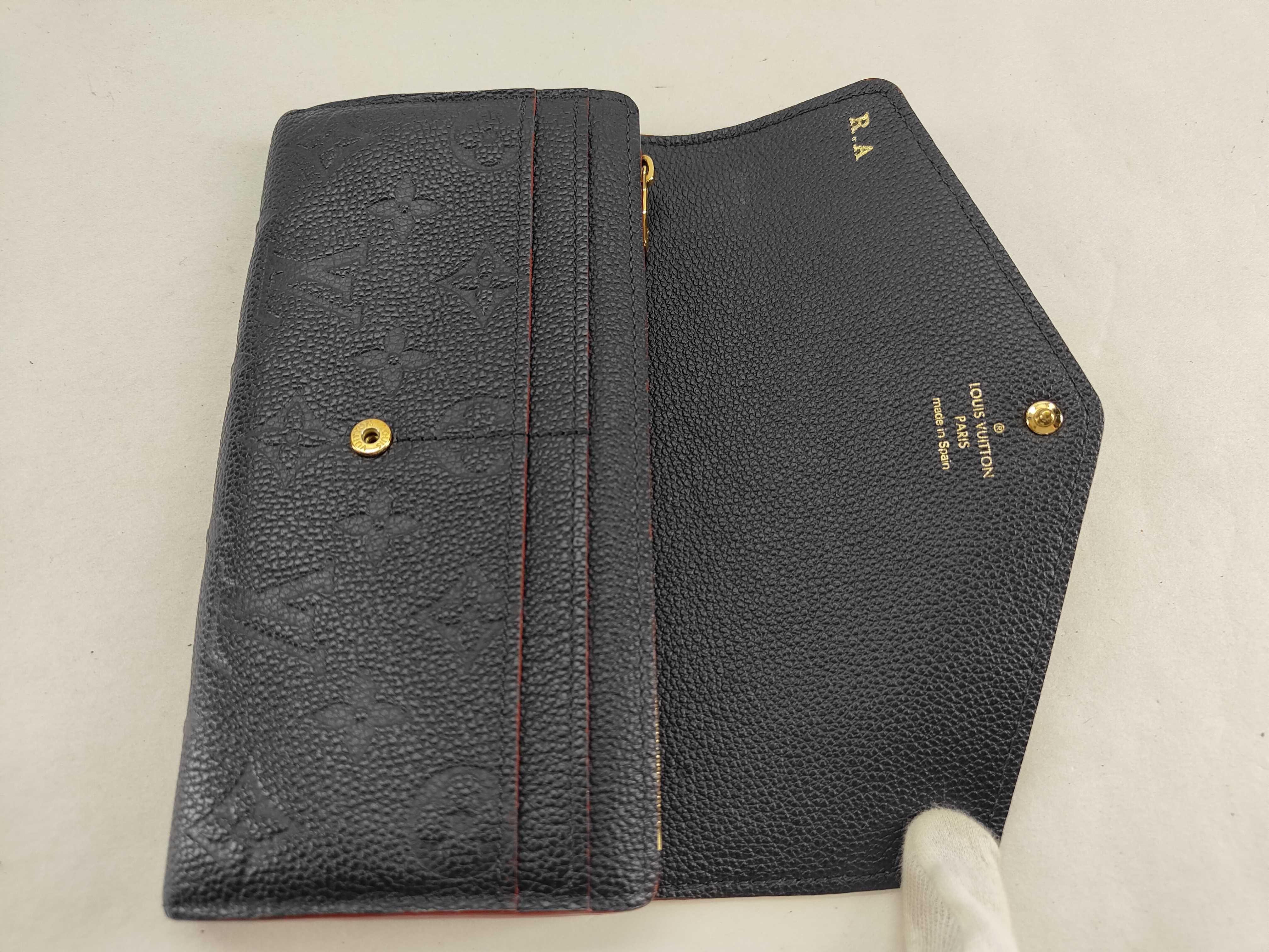 Monogram Empreinte Portefeuille Sarah Marine Rouge Wallet RFID Z10960 — view 8