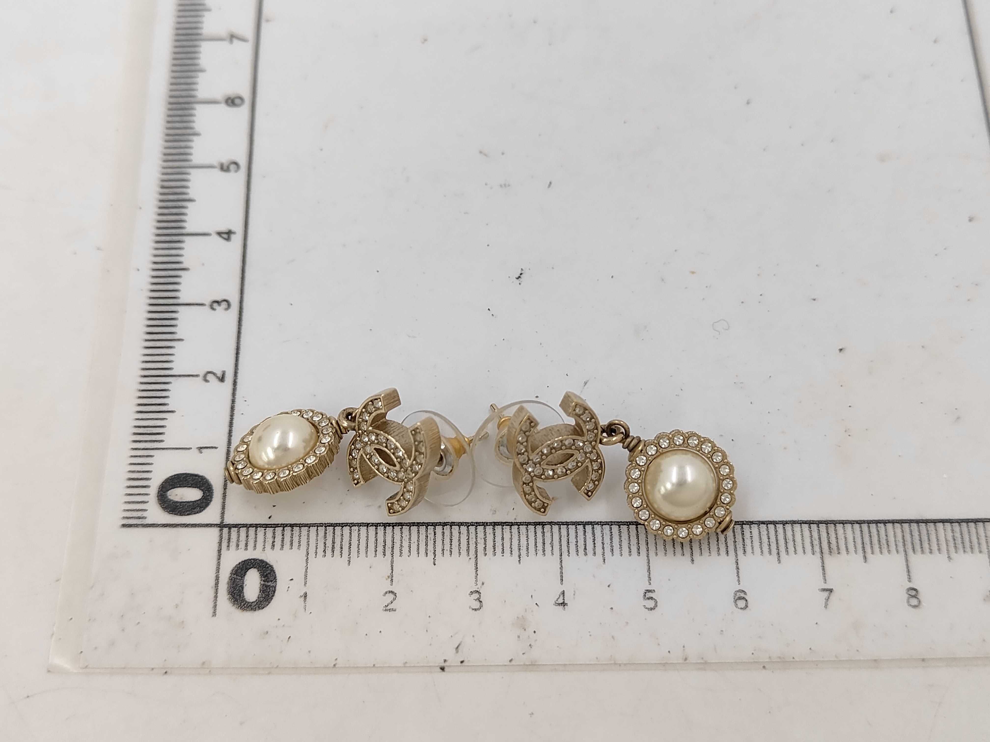 Coco Mark Faux Pearl Rhinestone Earrings — view 7