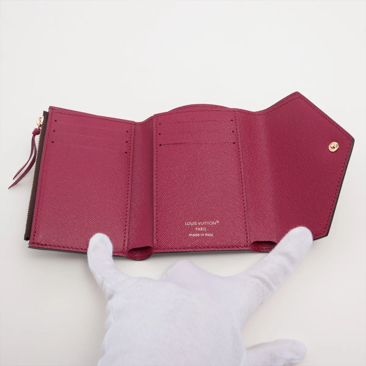 Monogram Portefeuille Victorine M41938 Fuchsia Compact Wallet (RFID detected) — view 4