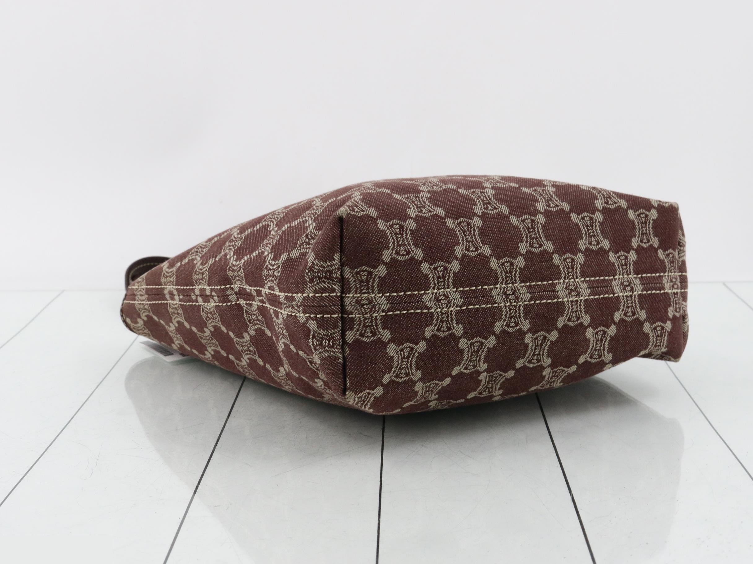 Macadam Shopper Tote, Denim, Bordeaux, 26 x 31 x 10 cm — view 5