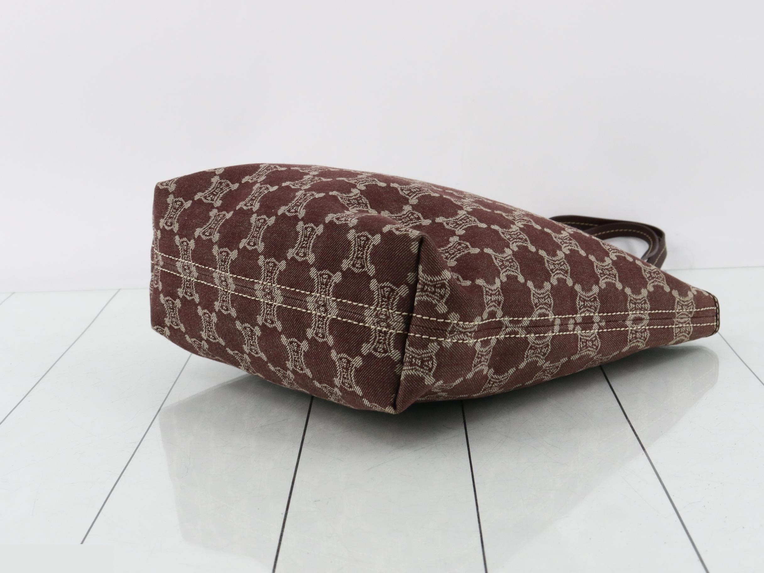 Macadam Shopper Tote, Denim, Bordeaux, 26 x 31 x 10 cm — view 6
