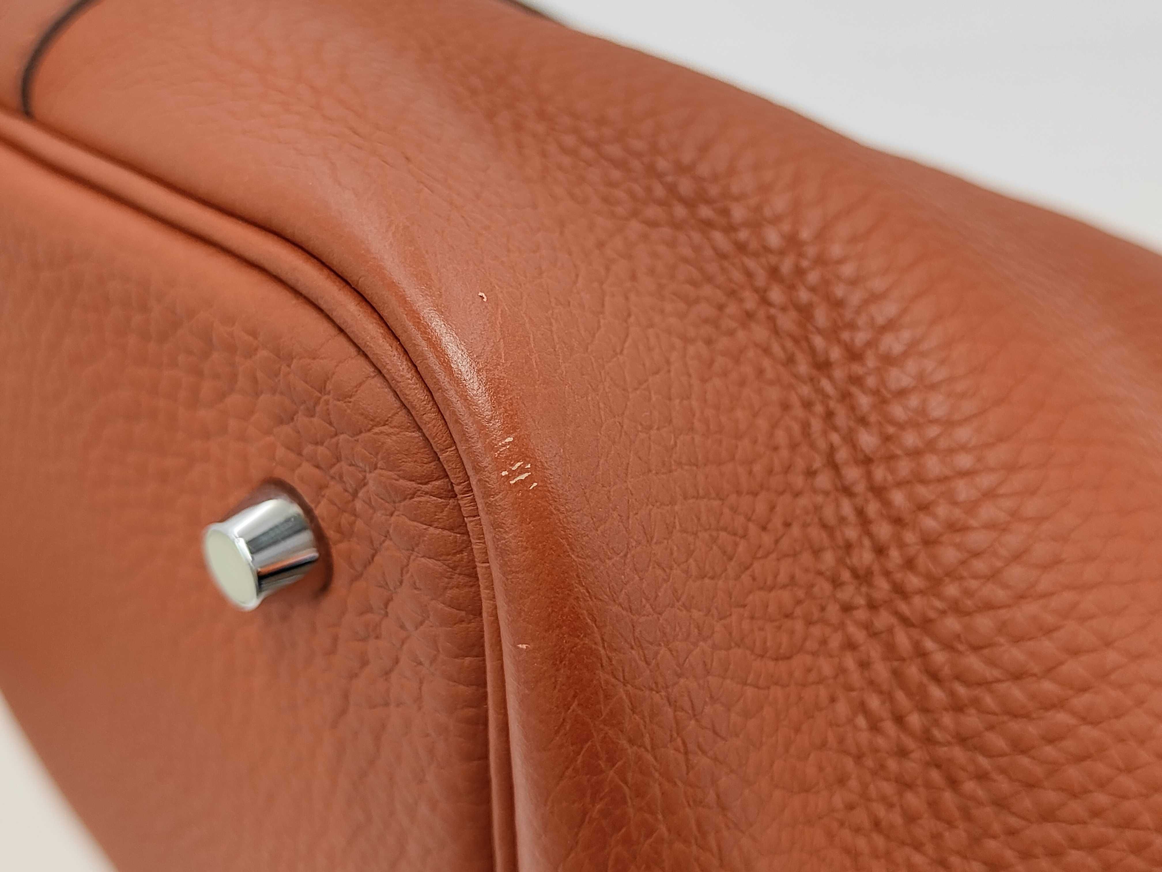 Picotin Lock MM Eclat Taurillon Clemence x Veau Swift Cuivre x Capucines Z Stamp Handbag — view 3