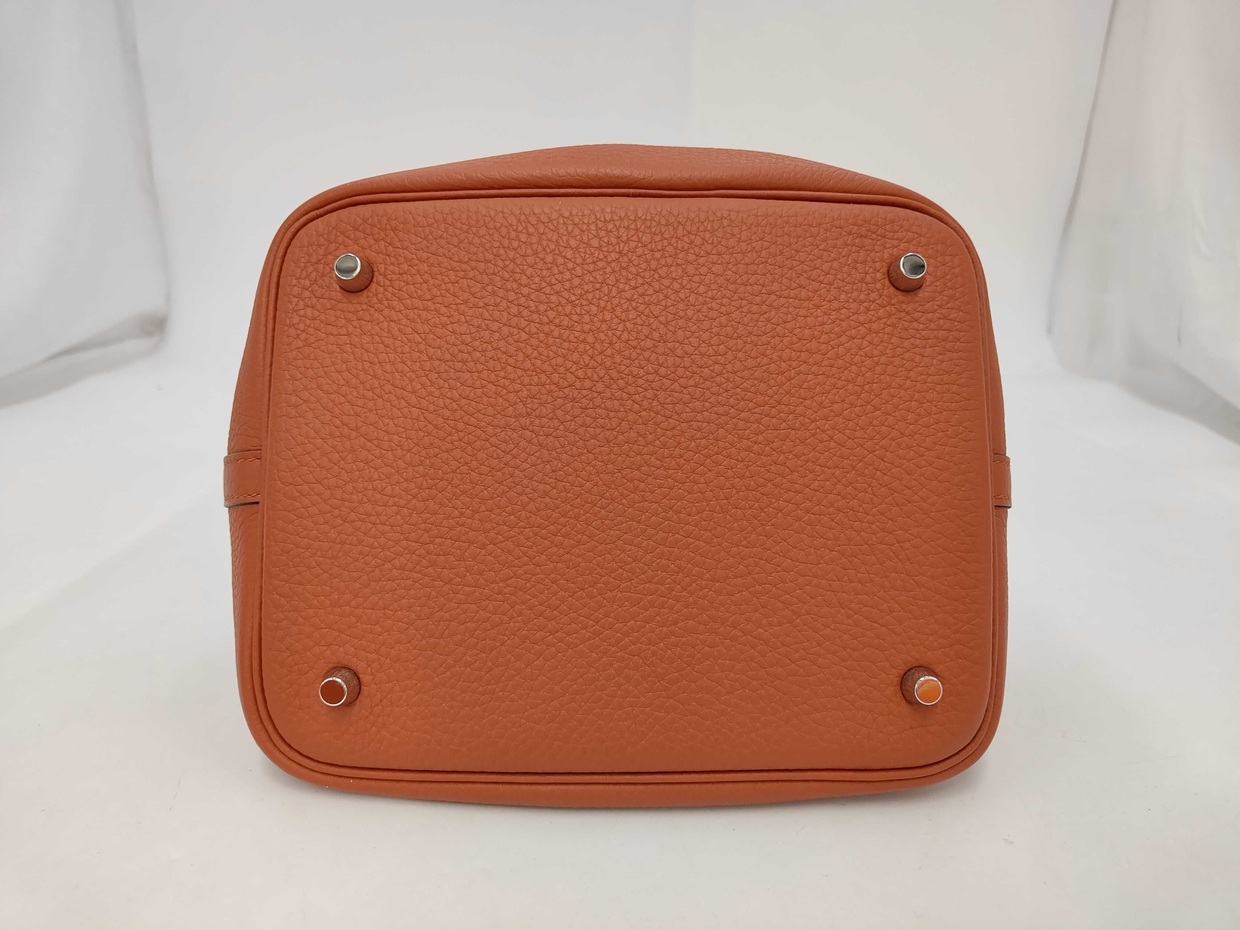 Picotin Lock MM Eclat Taurillon Clemence x Veau Swift Cuivre x Capucines Z Stamp Handbag — view 4