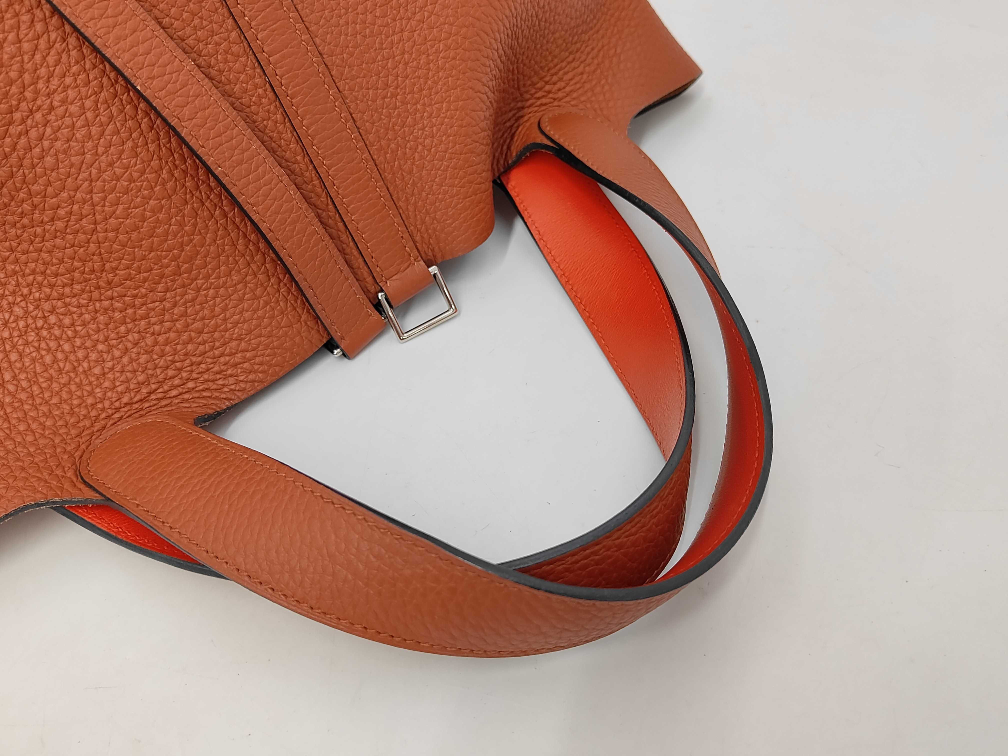 Picotin Lock MM Eclat Taurillon Clemence x Veau Swift Cuivre x Capucines Z Stamp Handbag — view 5