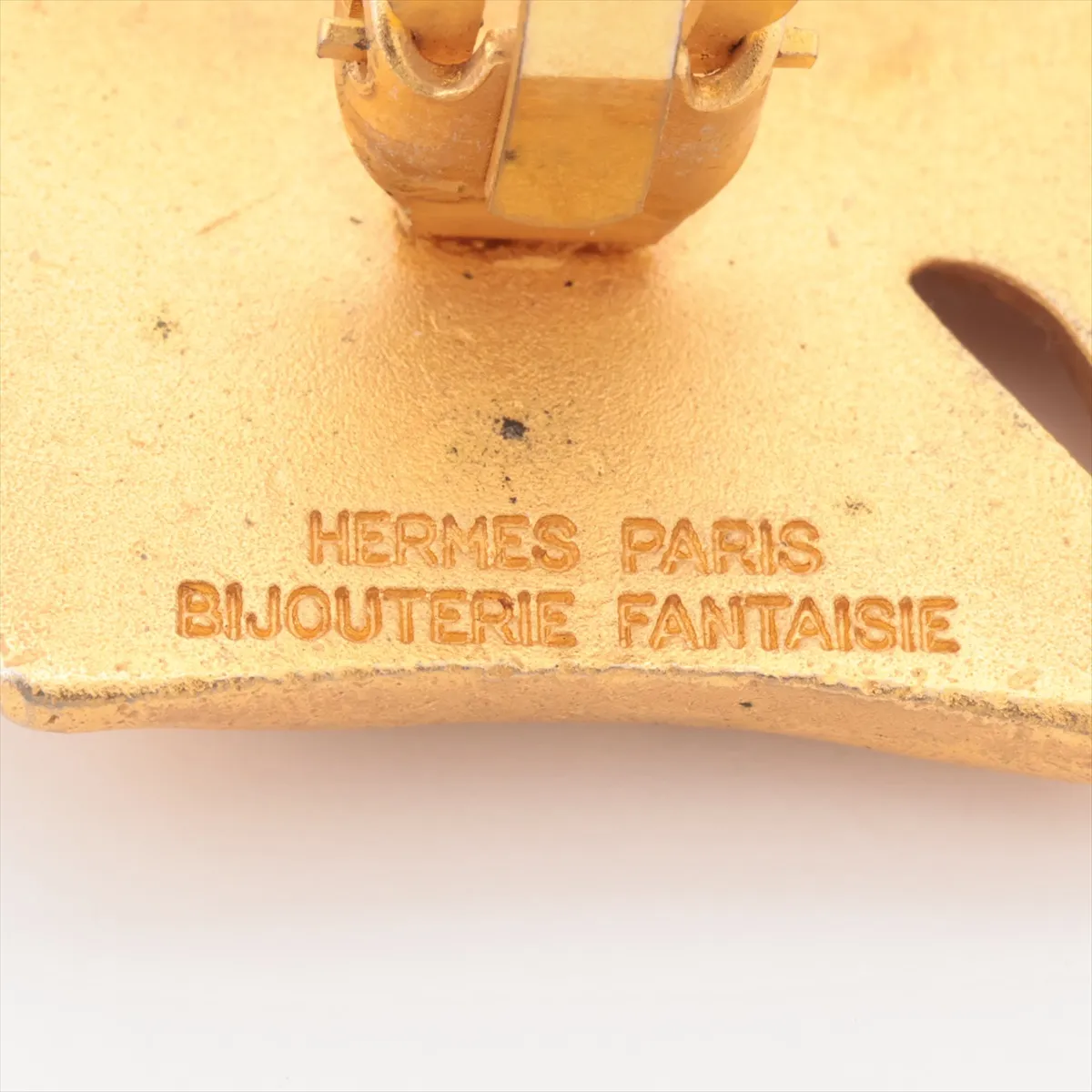 Cheval earrings (for both ears) GP gold dents — view 5