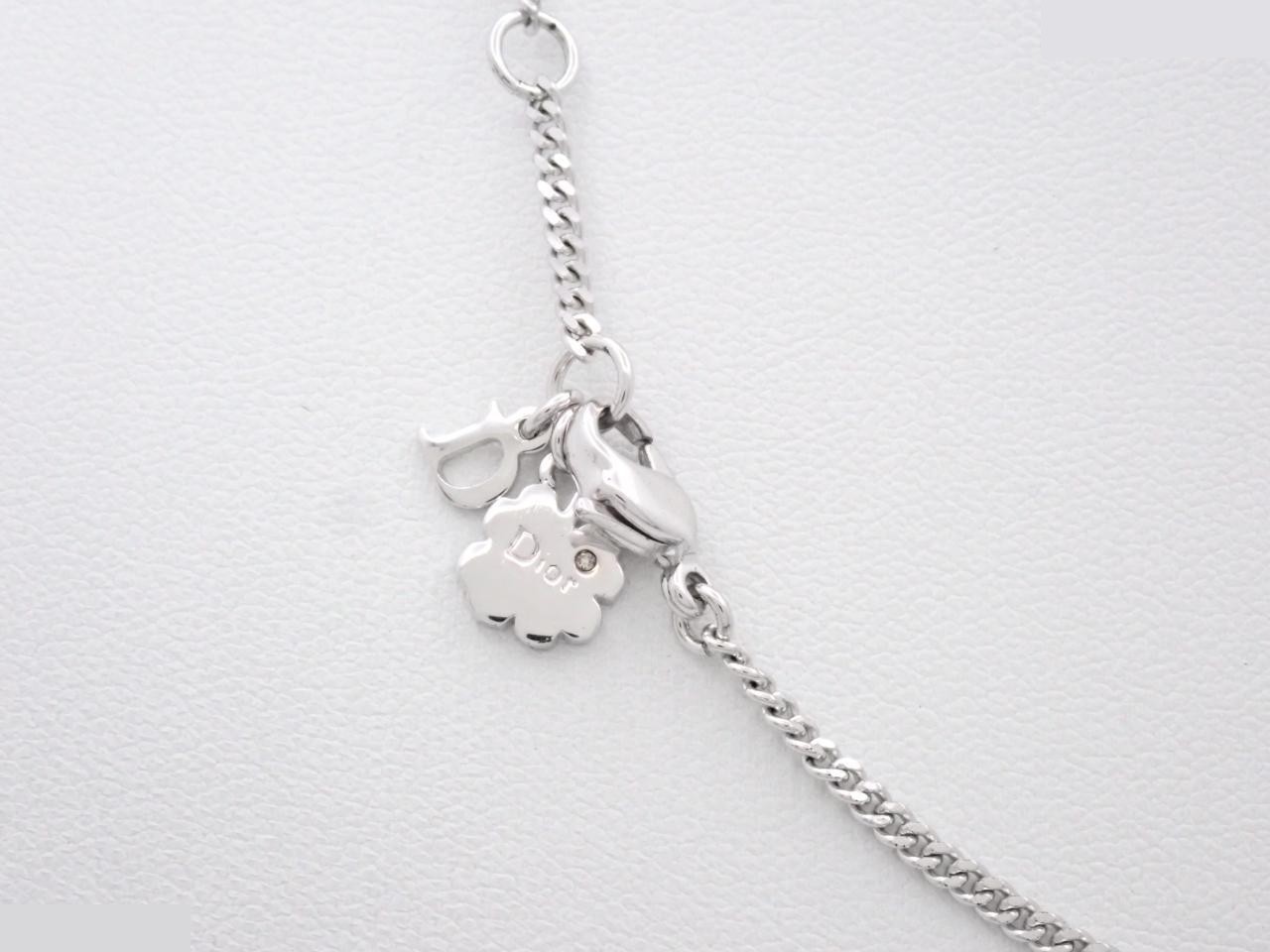 heart rhinestone necklace, with box, chain approximately 46cm. — view 2