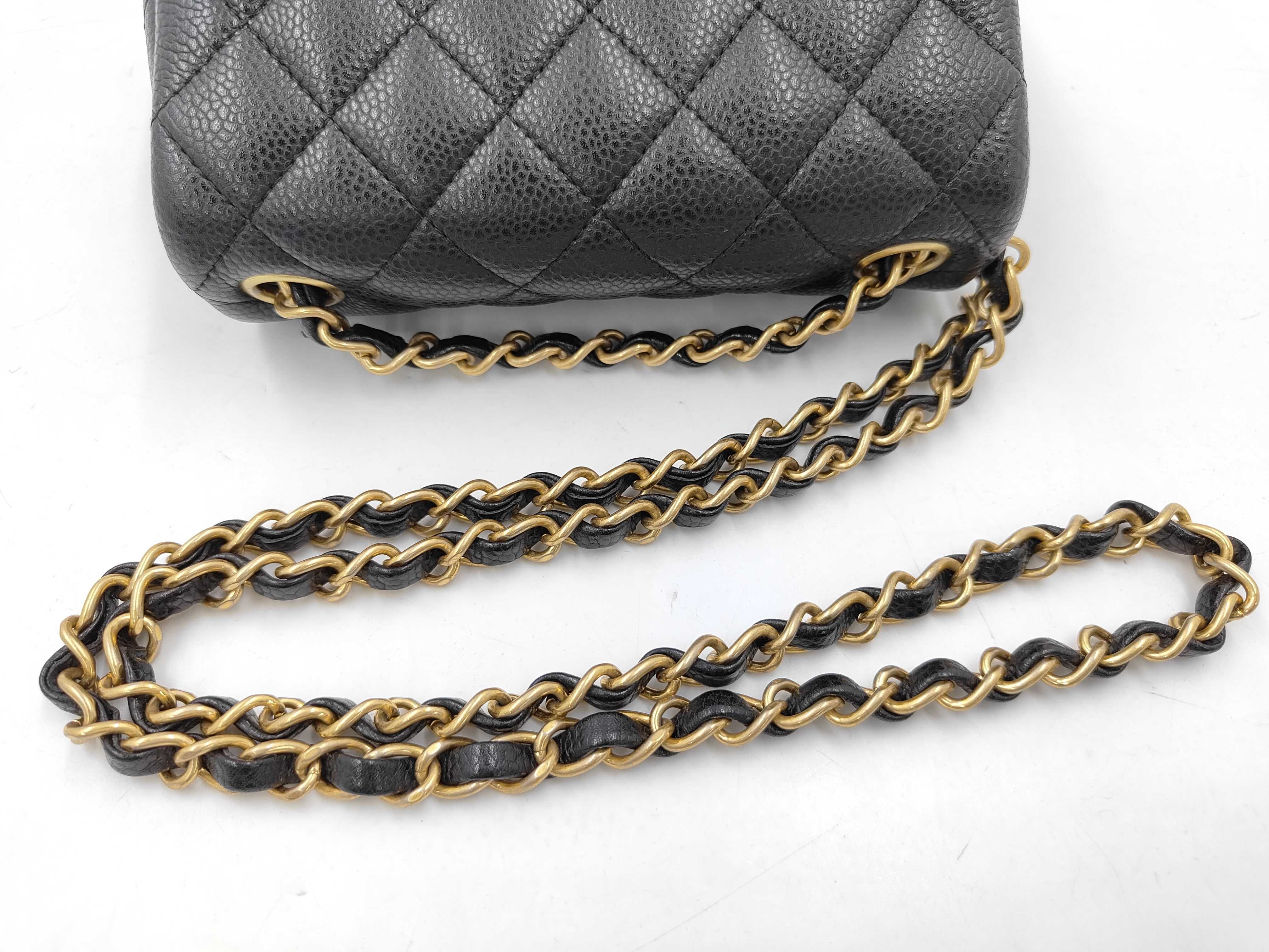 Caviar Skin Mini Matelassé Chain Shoulder Bag (Serial Number 21) — view 5