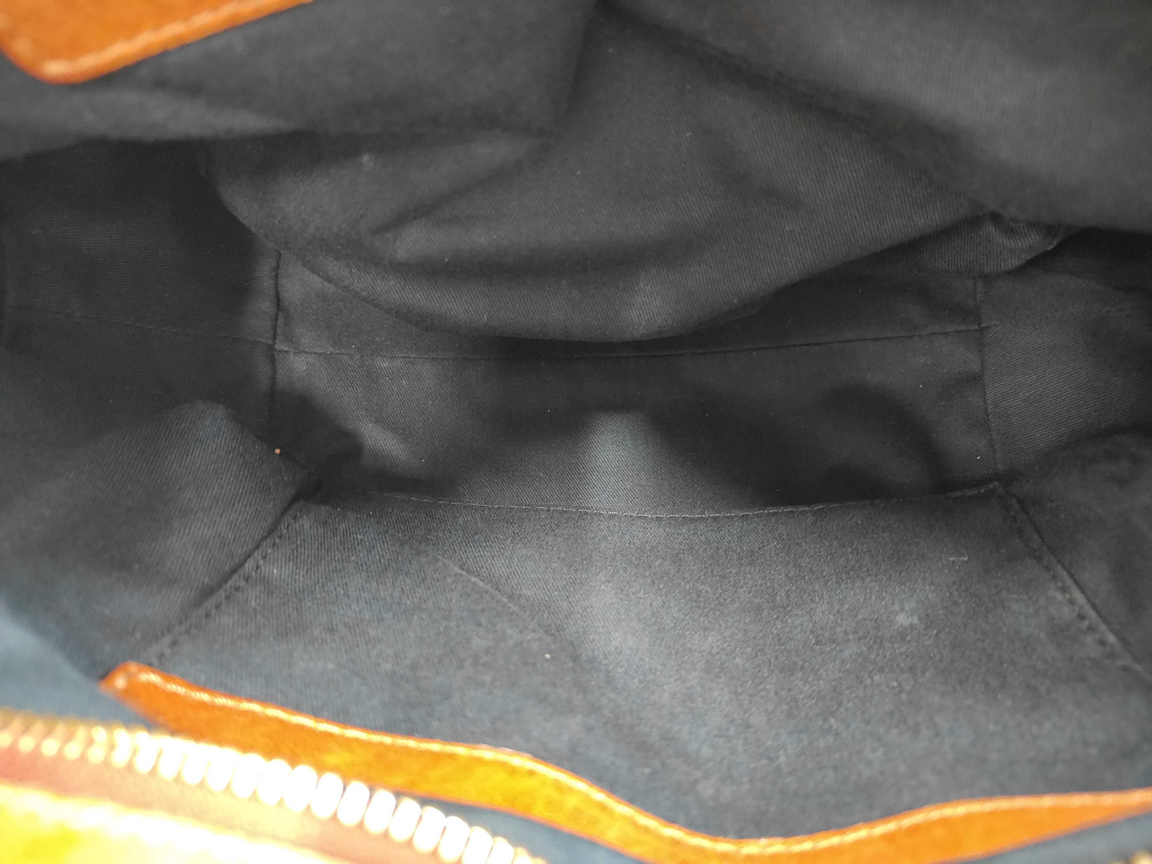 ETHEL all-leather camel handbag with metal hardware. — view 9