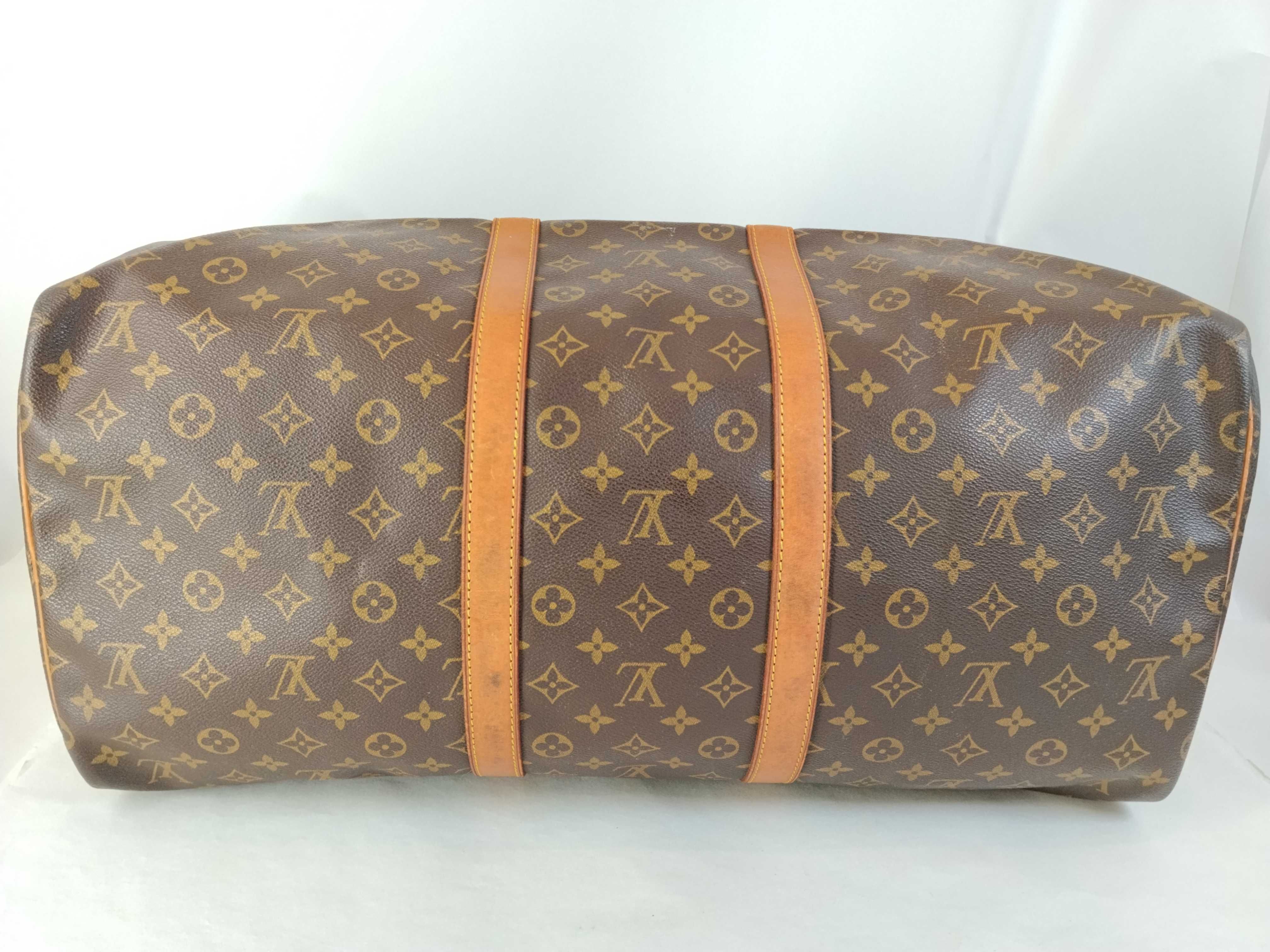 Monogram Keepall 55 M41424 MI0971 Brown Boston Bag — view 8