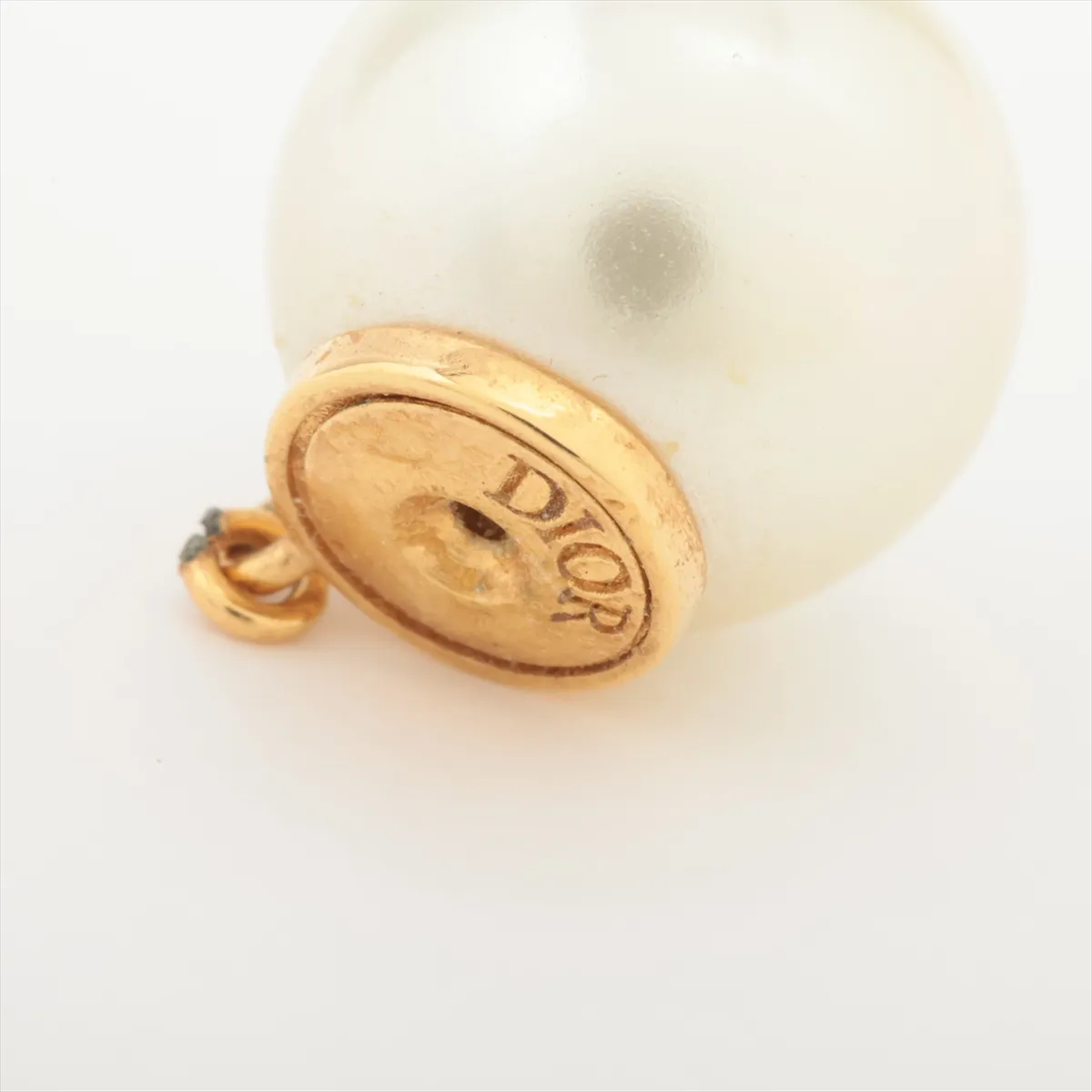 Tribales earrings (for both ears) GP x rhinestone x faux pearl Gold. — view 5