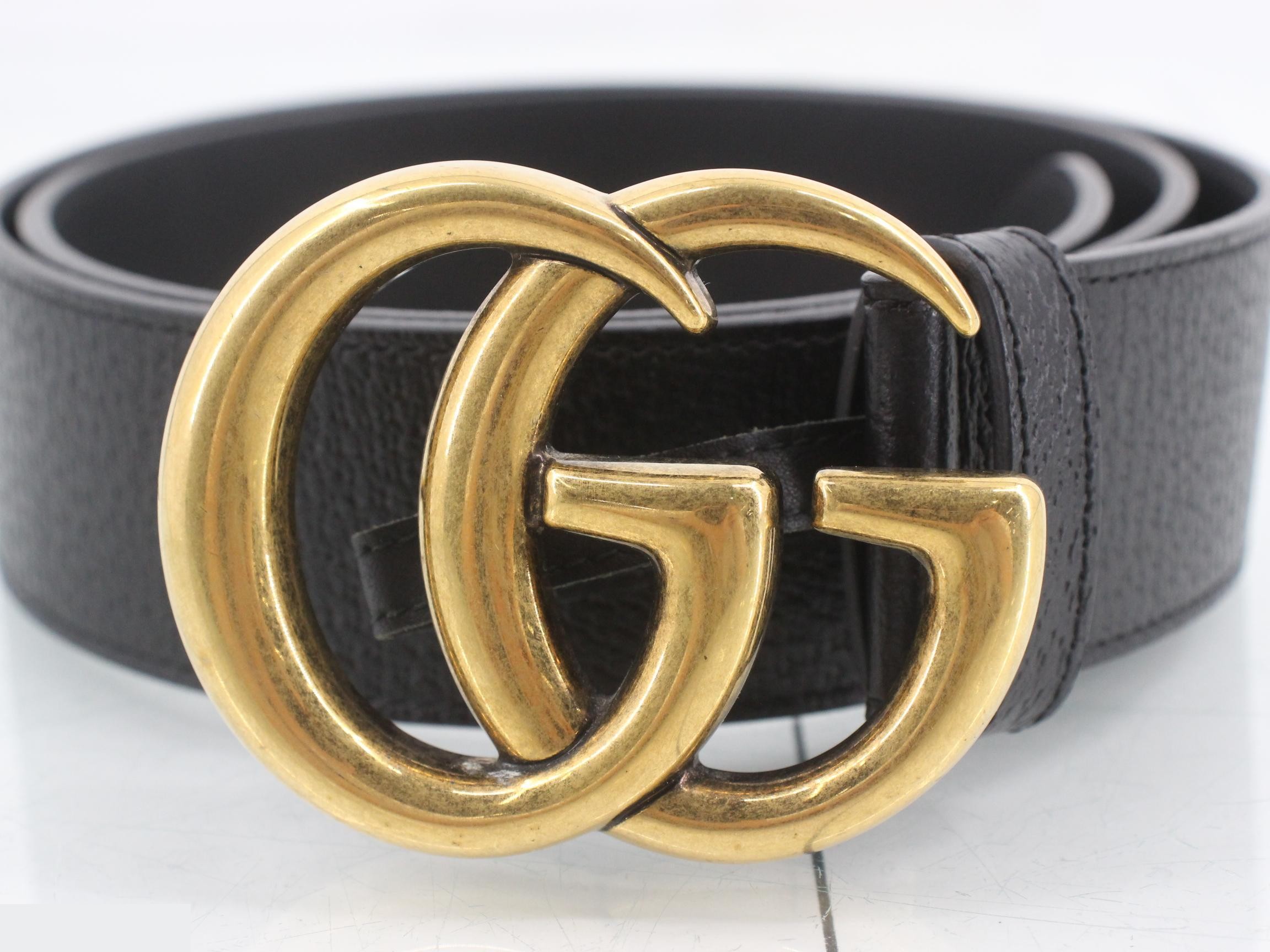 GG Marmont watch strap, black and gold, 406831 — view 3